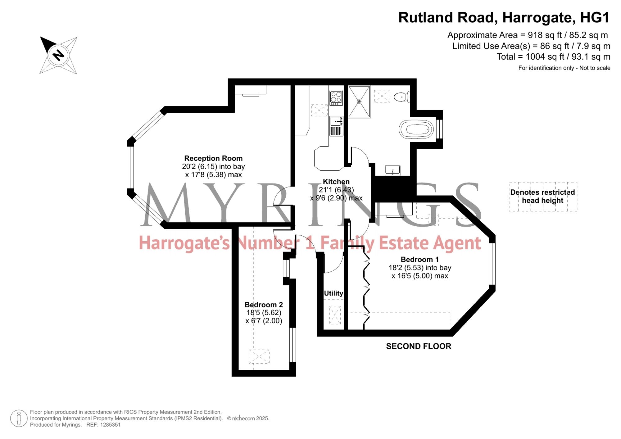 Flat 3, Munstead House, Harrogate floorplan