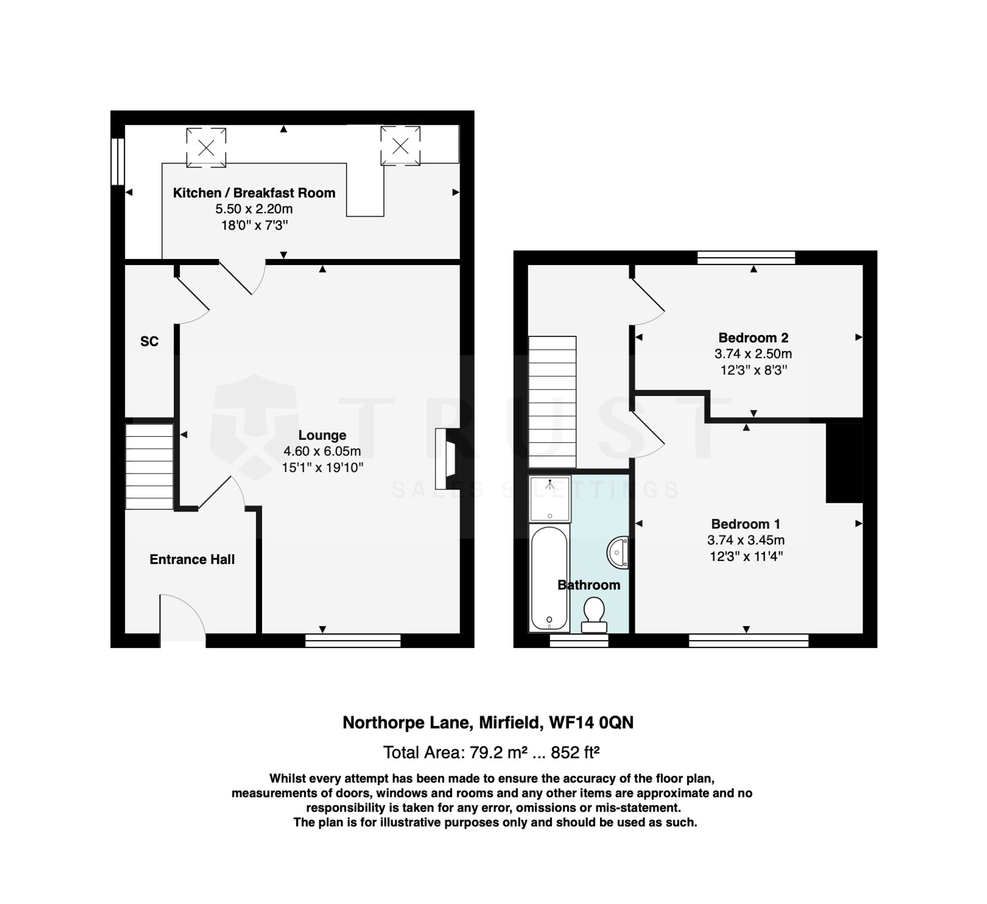 59 Northorpe Lane, Mirfield floorplan