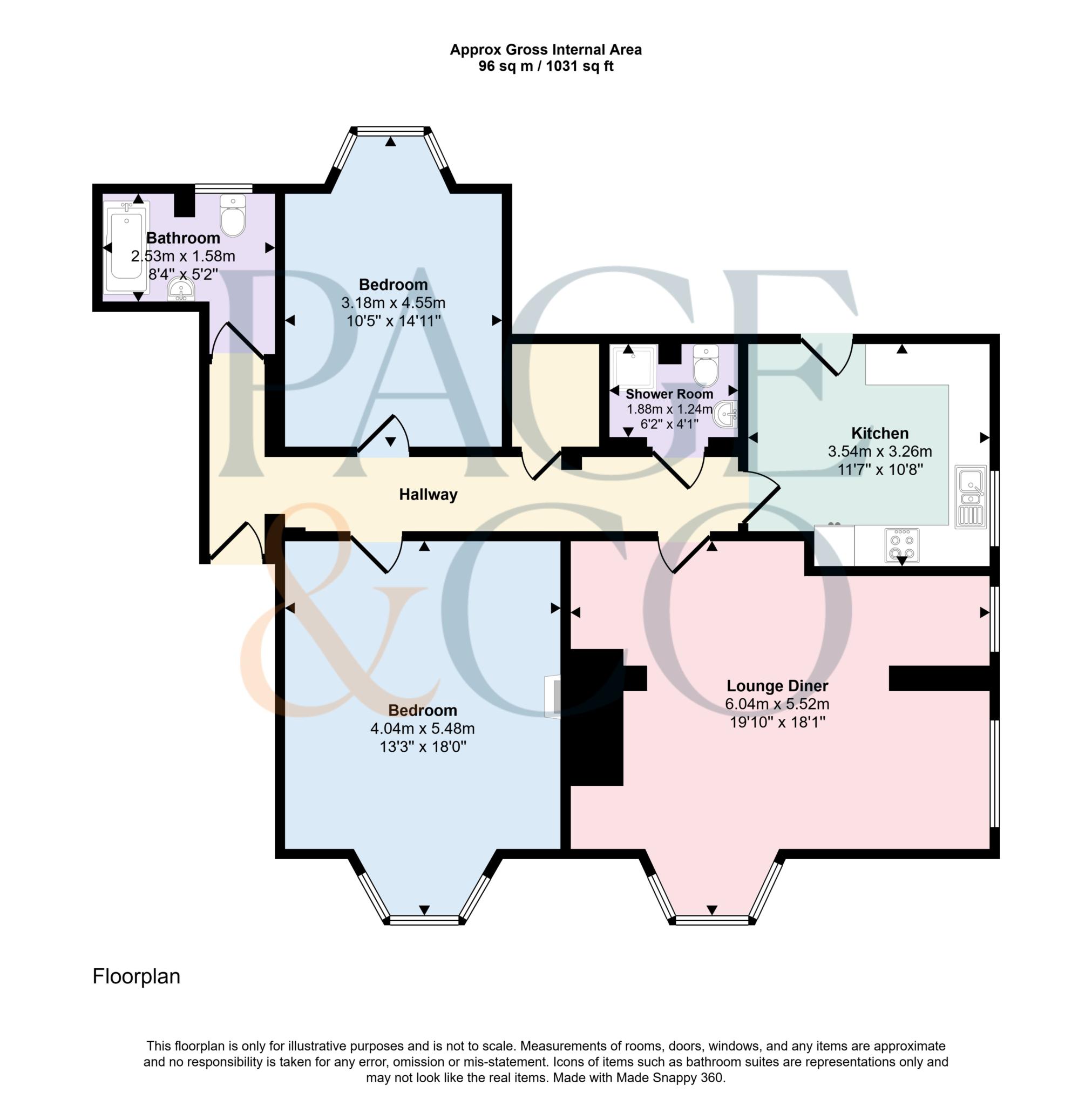 Flat 2 De L`Angle House, The Green, Canterbury floorplan