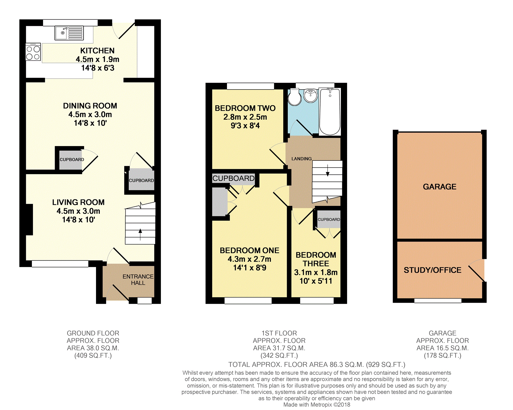 3 Bedrooms Terraced house for sale in Churchill Crescent, Sonning Common, Reading RG4