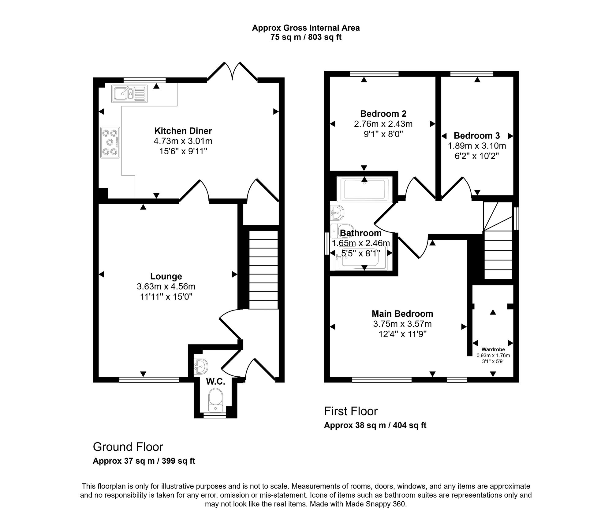 9 Woodville Road, Wigan floorplan