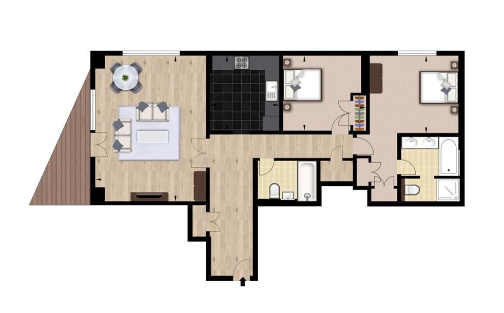 Apartment, 91, Westferry Circus, London floorplan