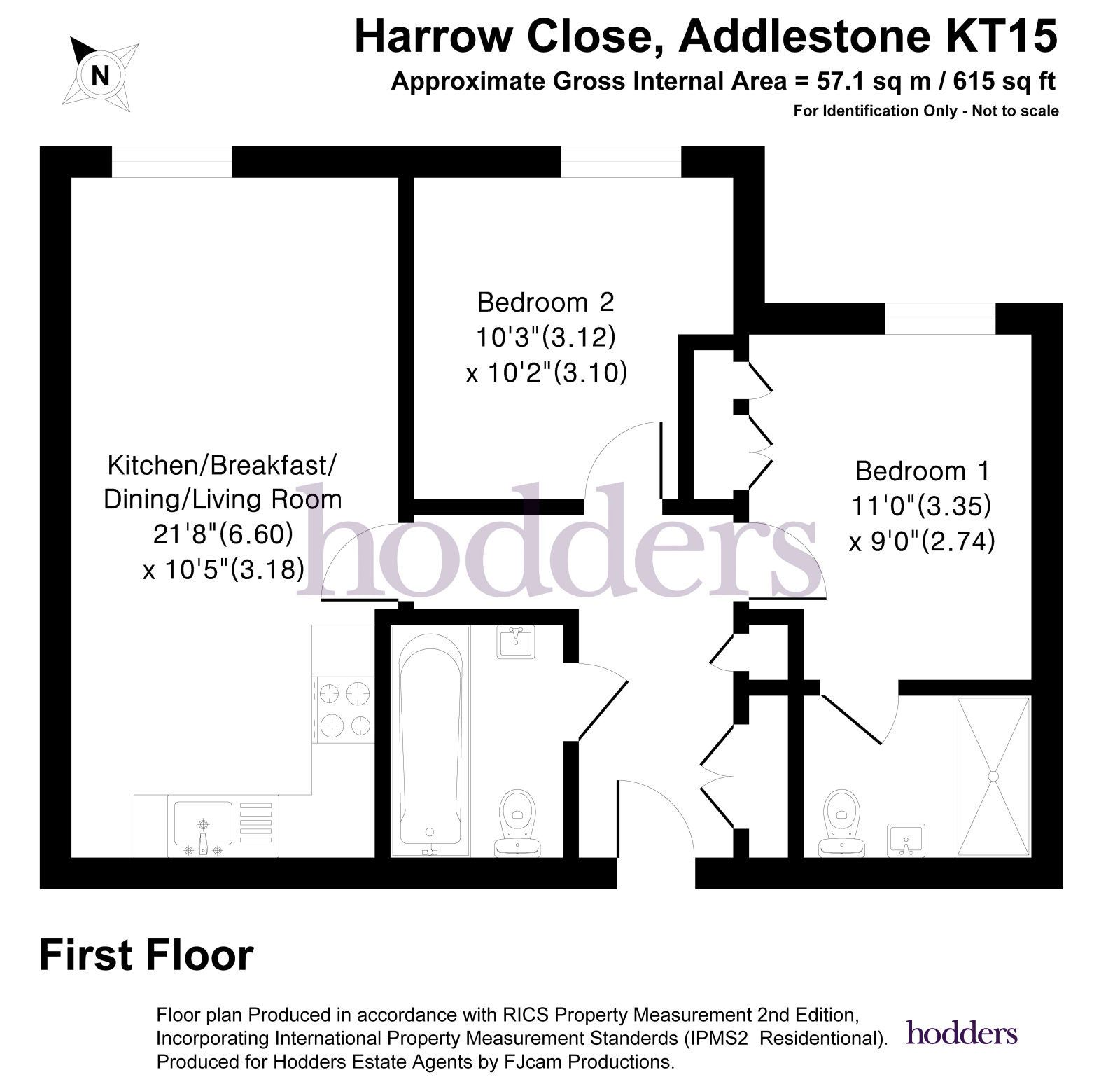 61, Harrow Close, Addlestone floorplan
