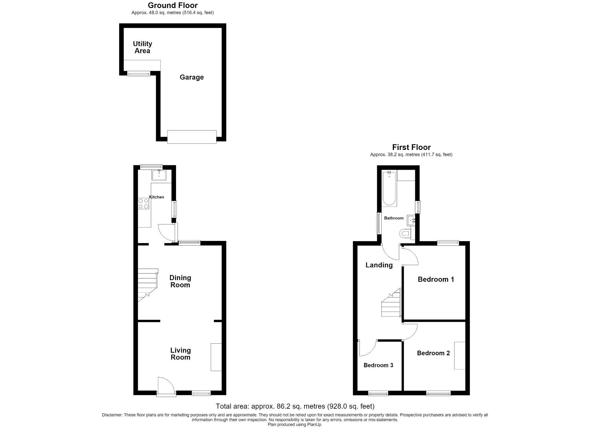 4 Hunts Row, Manor Road, Alfreton floorplan