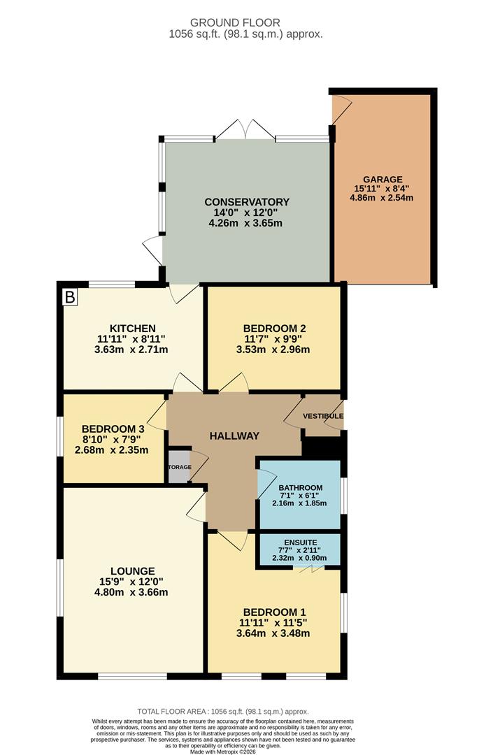 14, Lon Eirin, Abergele floorplan