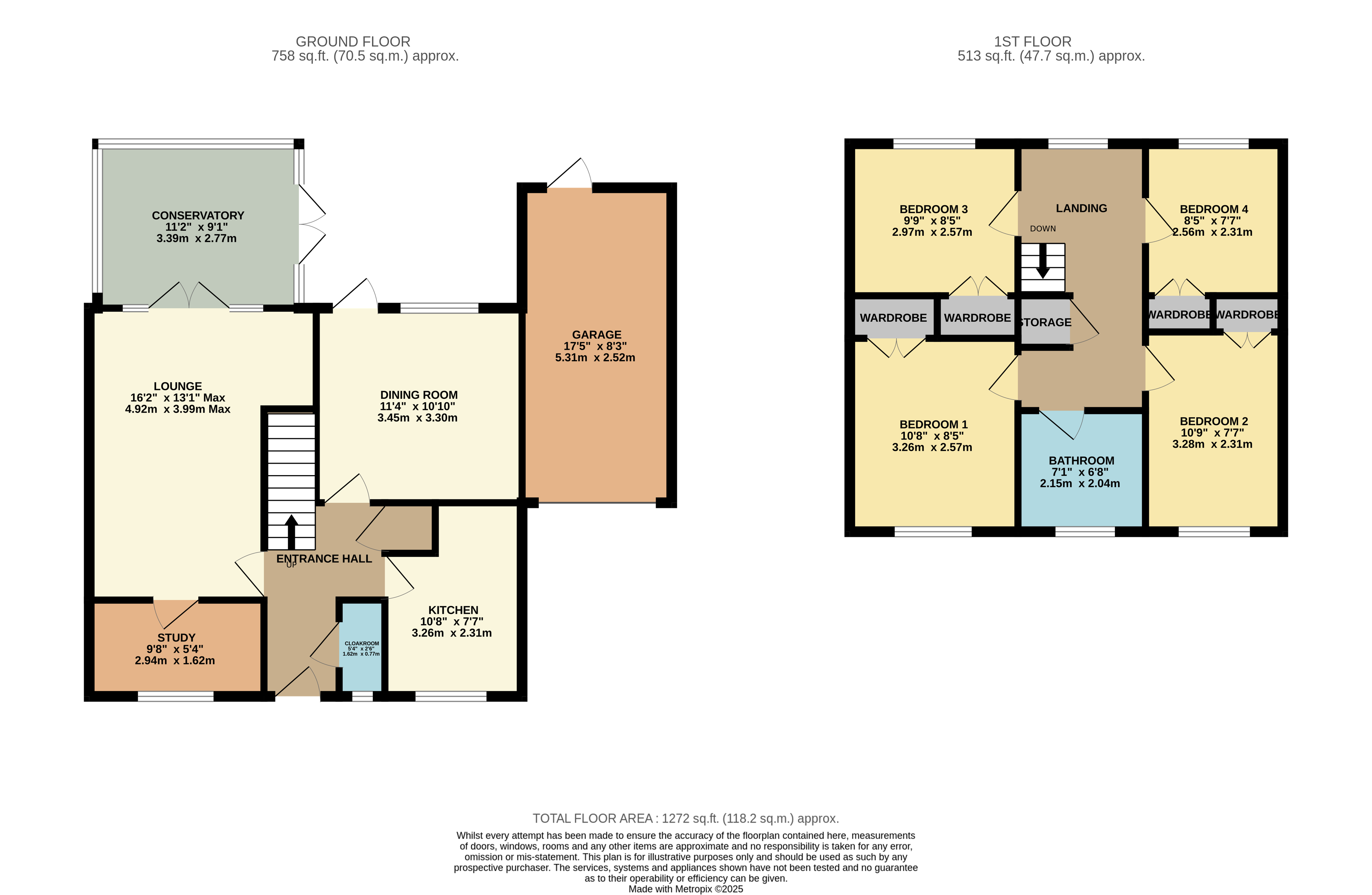 4, Tylers Mead, Bedfordshire floorplan