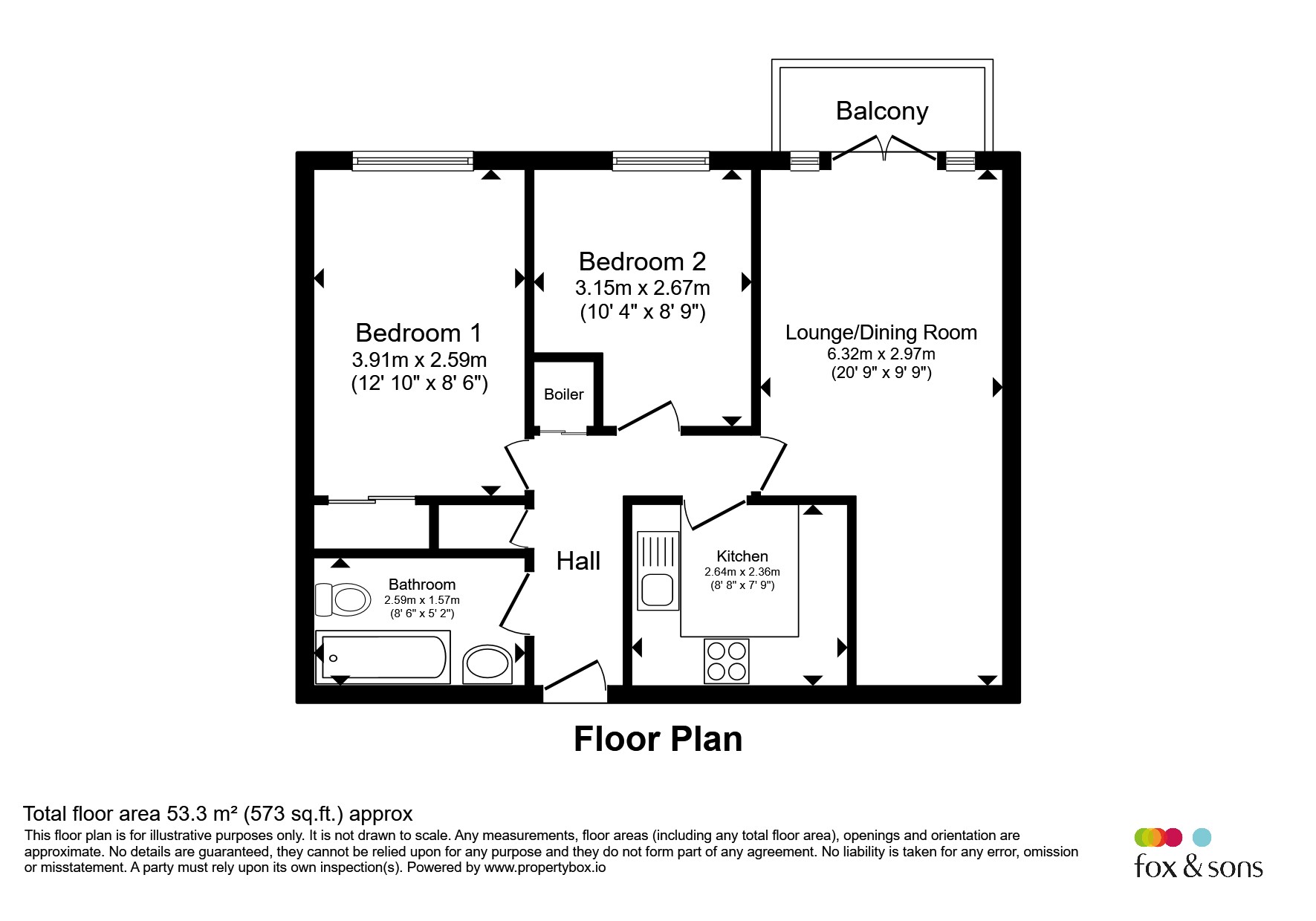 Flat 28, 174, Millbrook Road East, Southampton floorplan