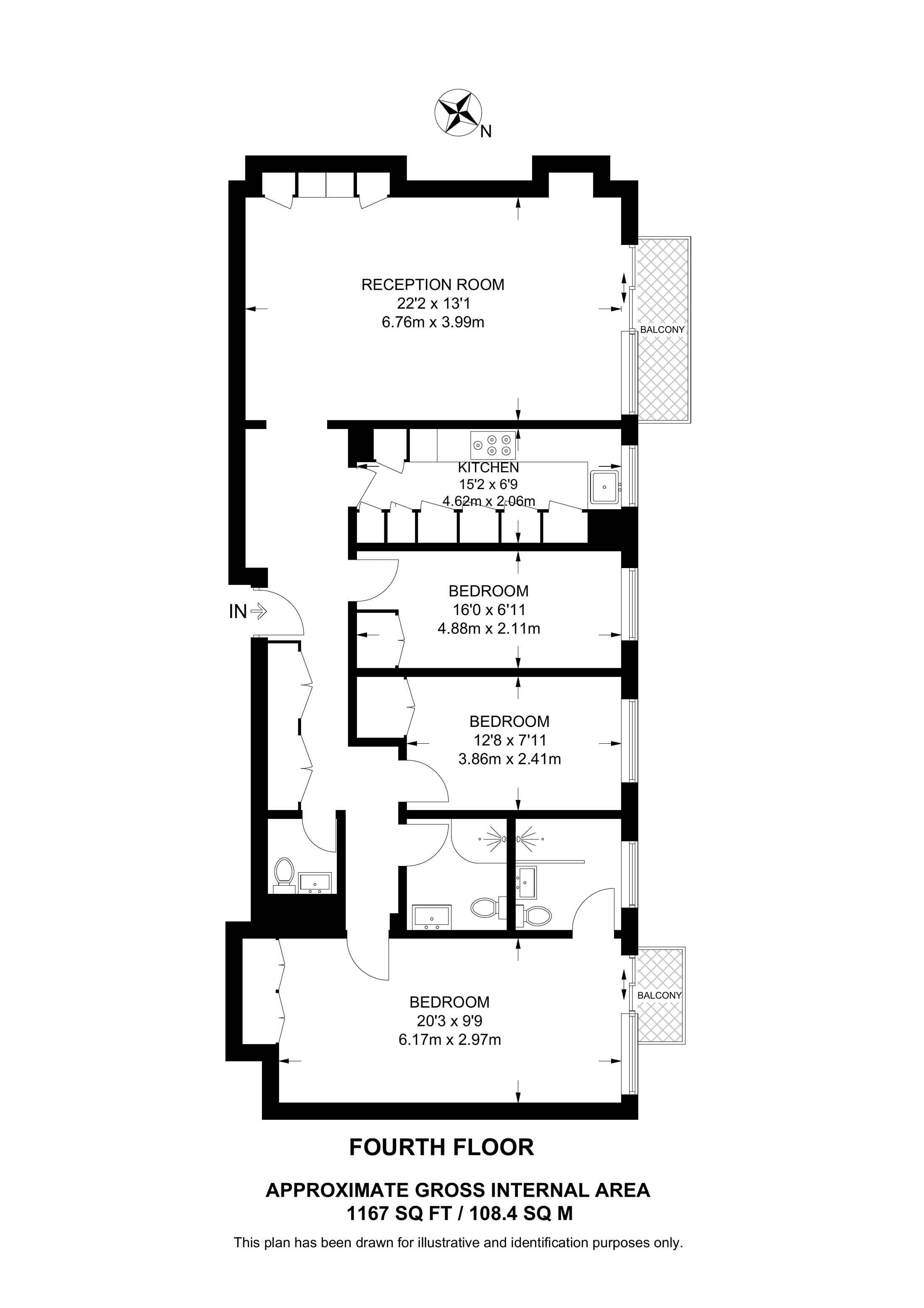 Floorplan - Representation Of Current Layout, Internal Floor Area Approx.