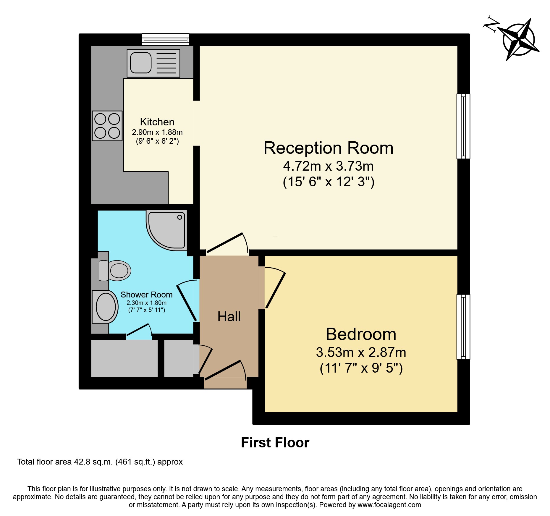 6 Rambler court, Swynford Gardens, Flat 6 Rambler Court, London floorplan