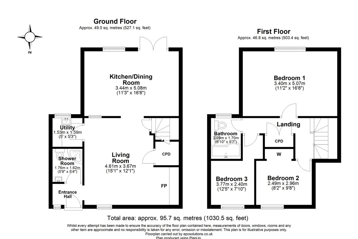 3, The Square Devon, Offwell floorplan