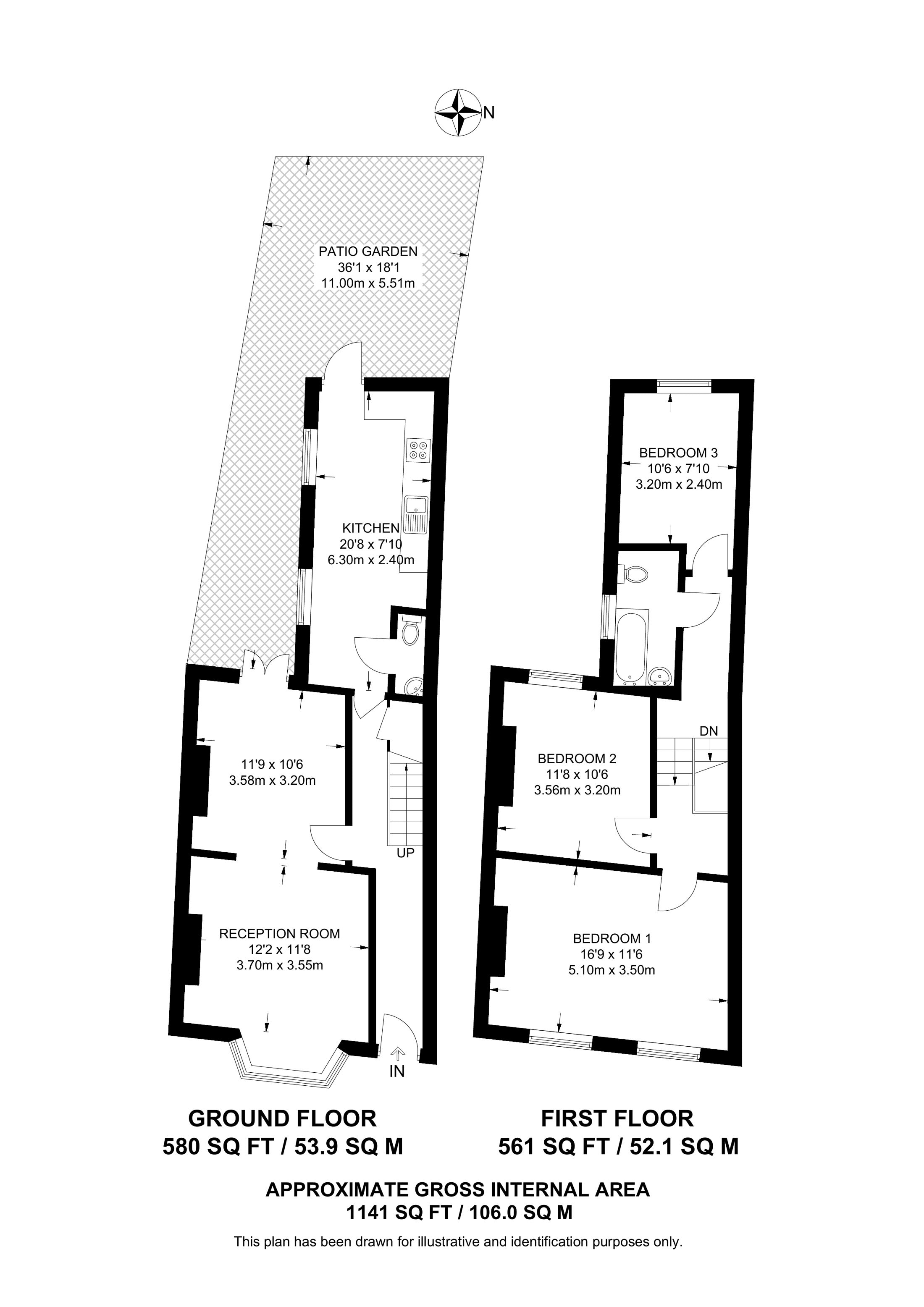Burgoyne Road, Brixton floorplan