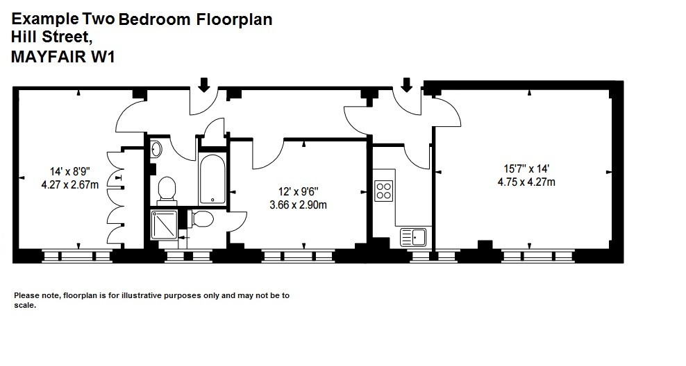 2 Bedrooms Flat to rent in Hill Street, London W1J