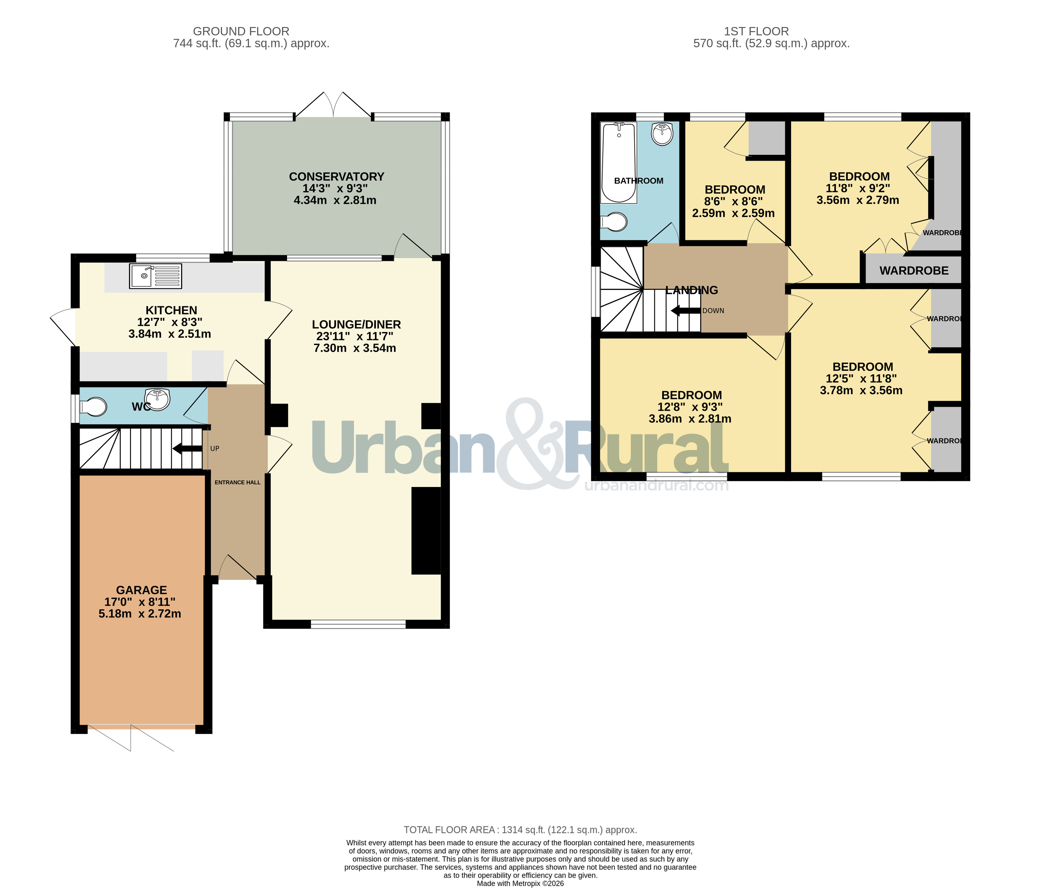 3, Selsey Way, Bedfordshire floorplan