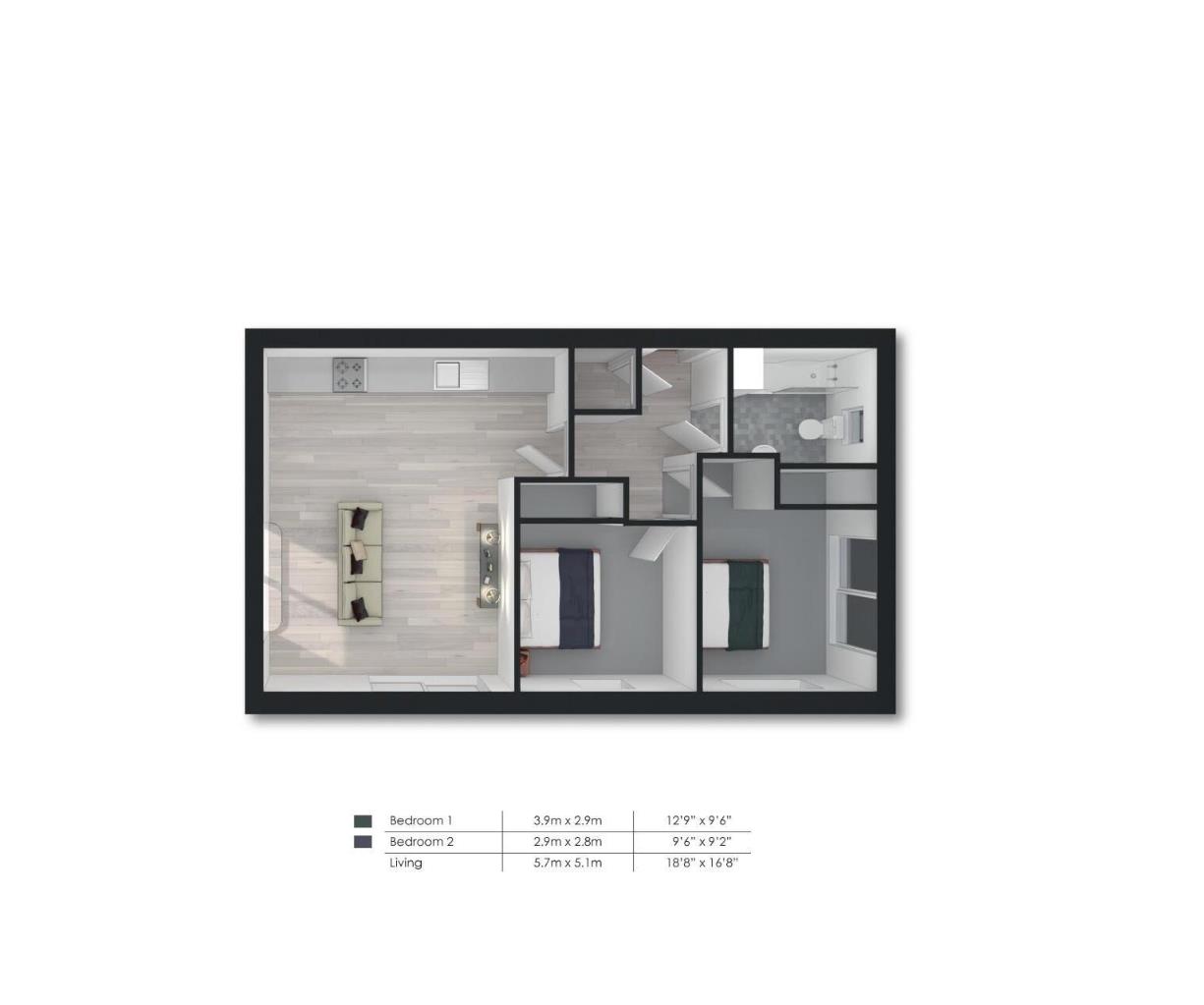 Gallus House, Flat 6, Balfour Court, Camberley floorplan