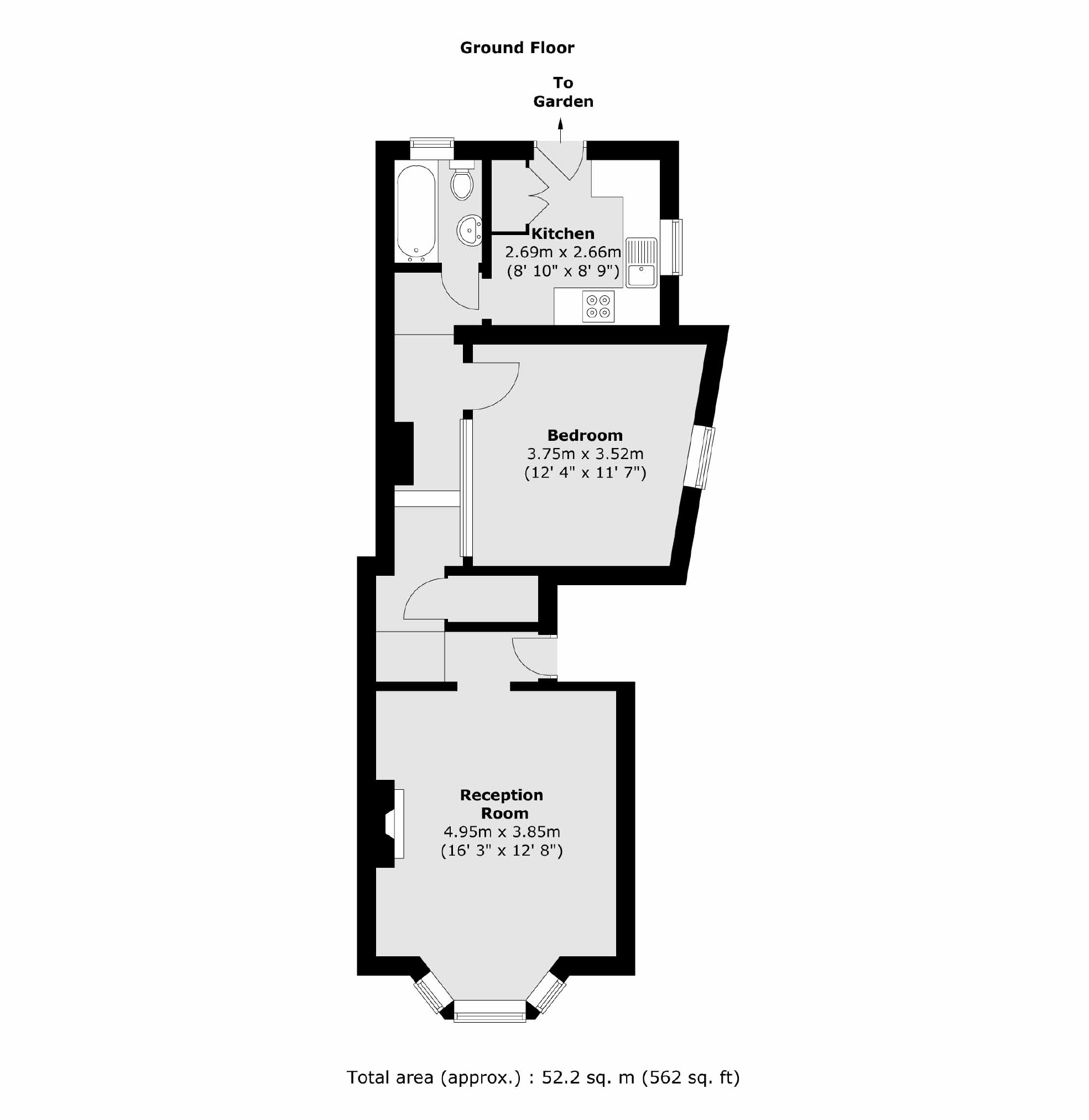 Ground Floor Flat, 75, Hartfield Crescent, London floorplan