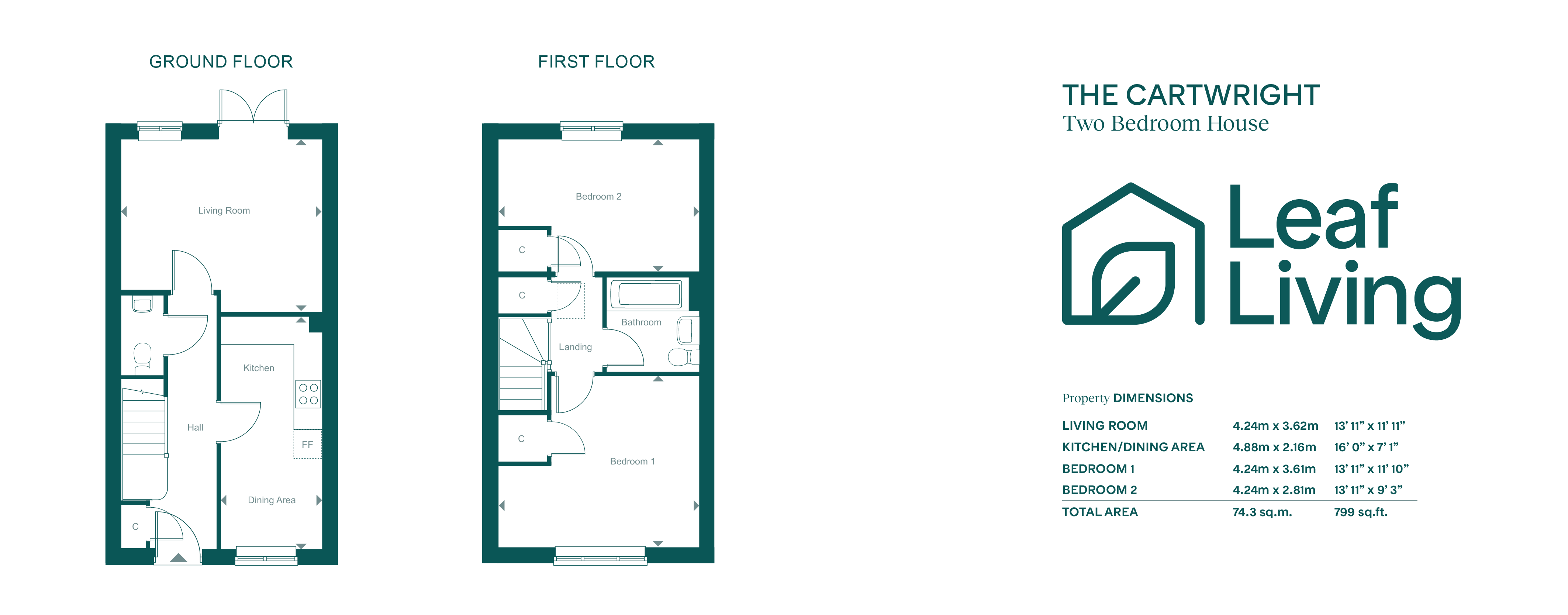 48 Teasel Road - cartwright RL -  Flatfair, Leaf Living at Liberty Place, Hailsham, BN27, Hailsham floorplan