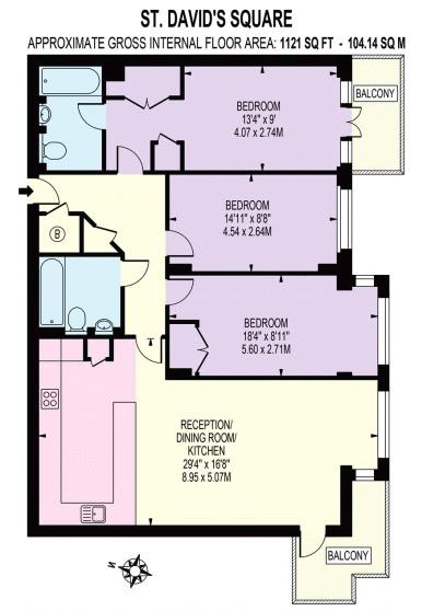 3 Bedrooms Flat for sale in Kirklands House, St Davids Square, London E14