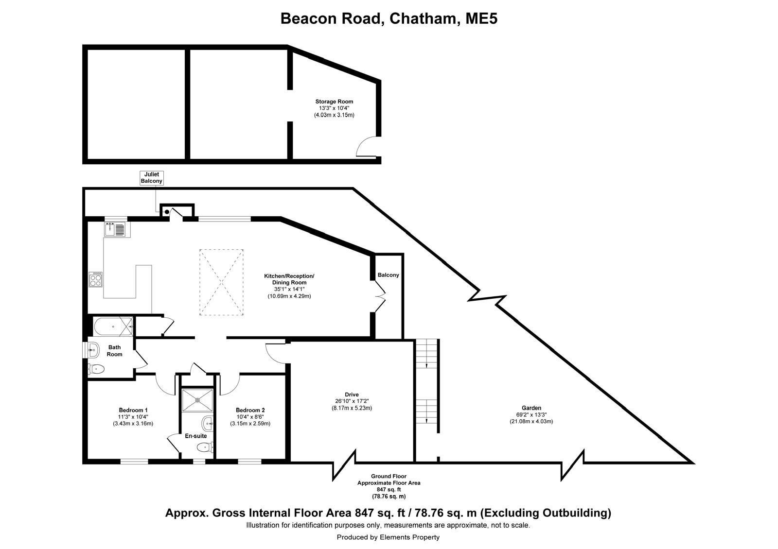 Beacon Road, Chatham floorplan