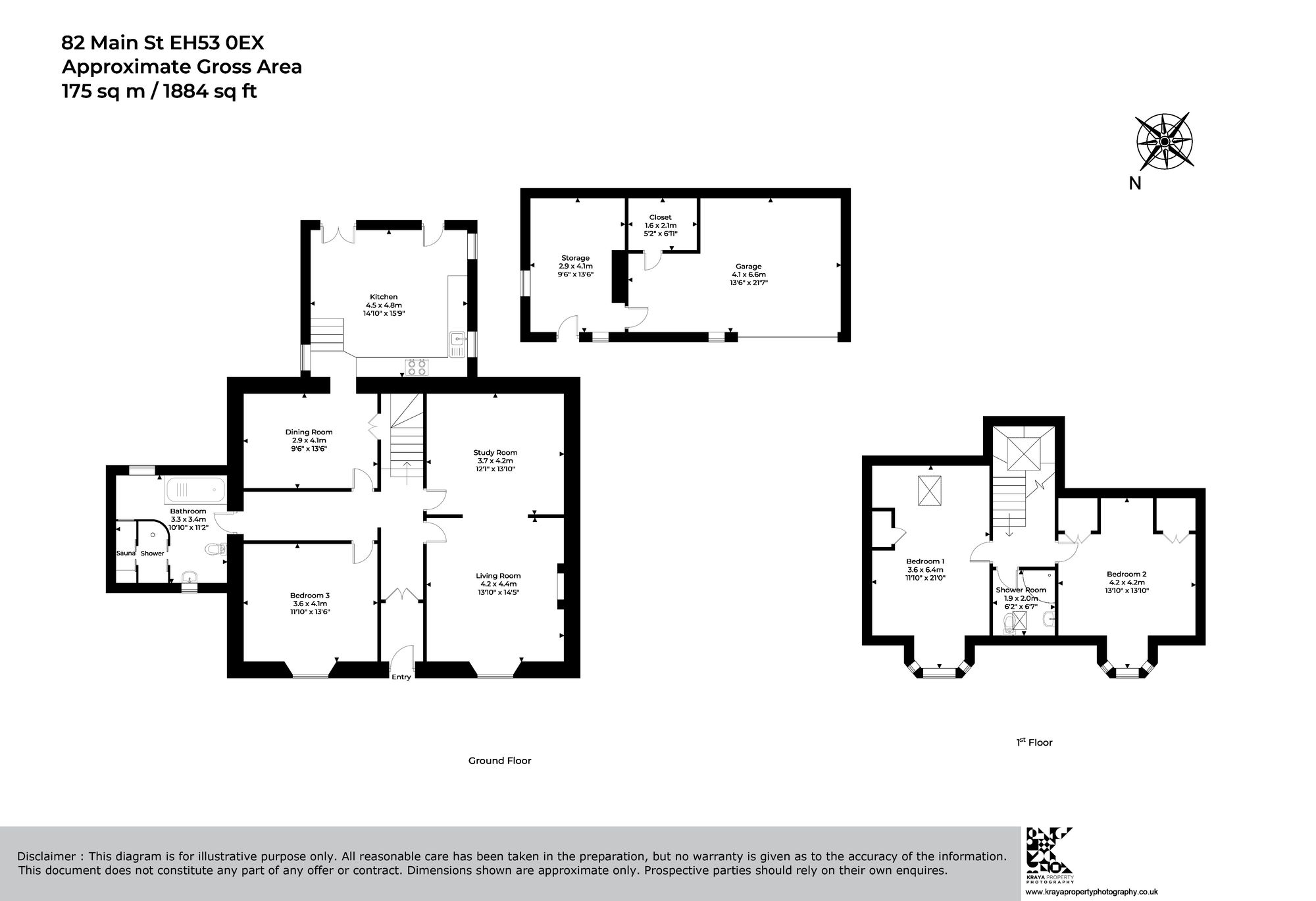82, Main Street, East Calder, EH53 floorplan
