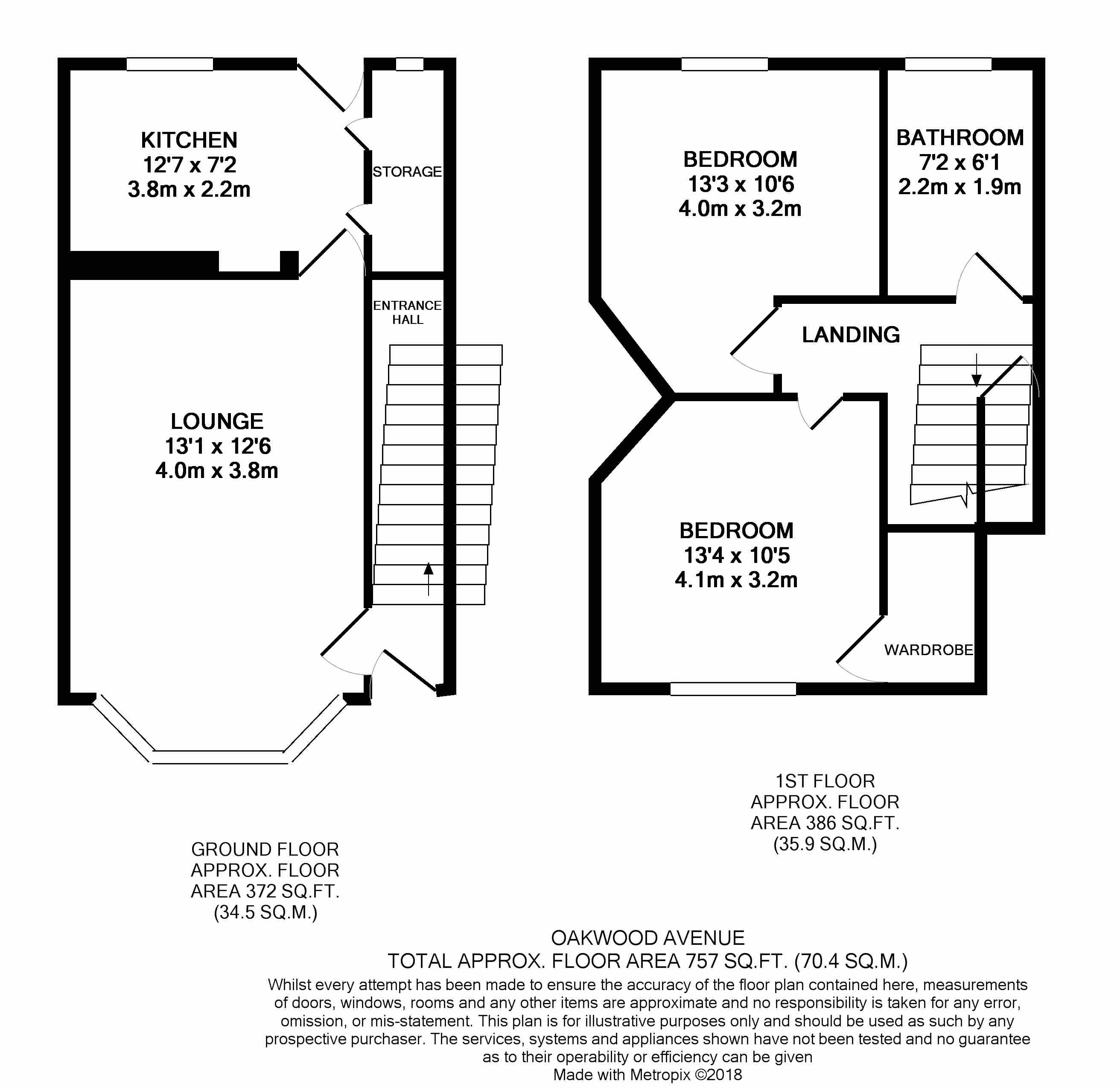 2 Bedrooms Terraced house for sale in Oakwood Avenue, Wakefield WF2