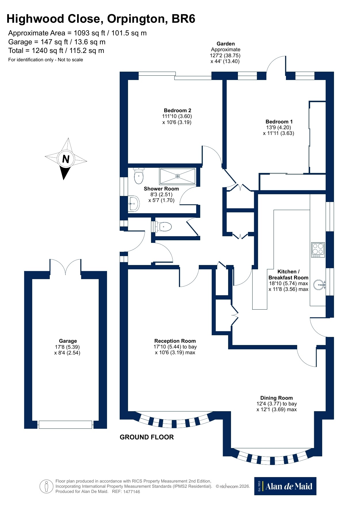 3, Highwood Close, Orpington floorplan