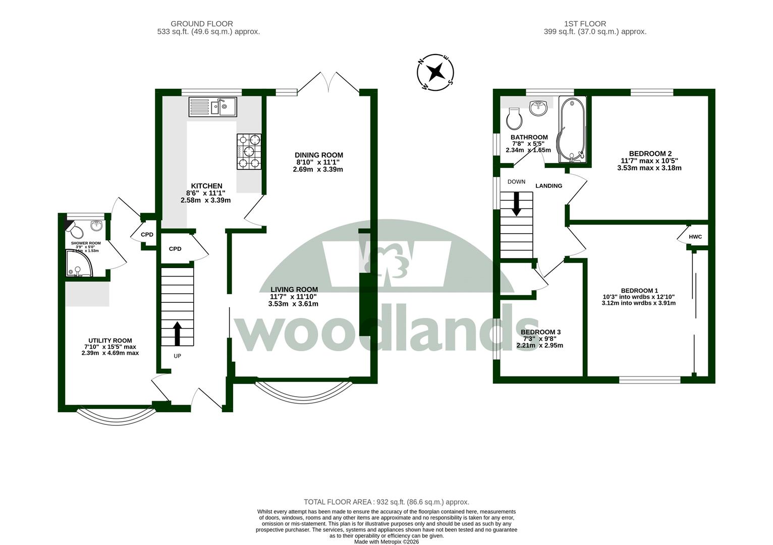 25, Old Manor Close, Crawley floorplan