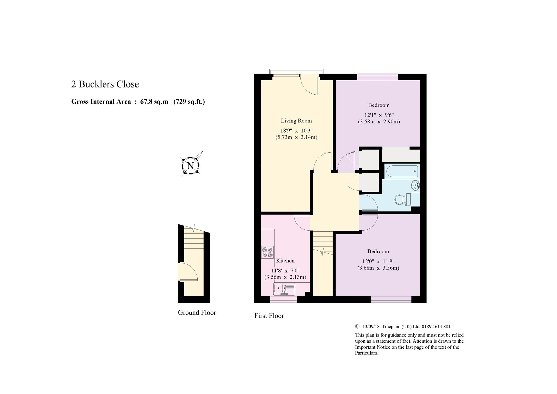 2 Bedrooms Flat for sale in Bucklers Close, Tunbridge Wells, Kent TN2