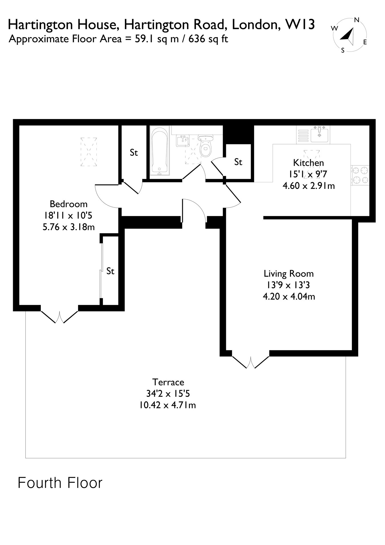 9, Hartington House, Hartington Road, West Ealing floorplan