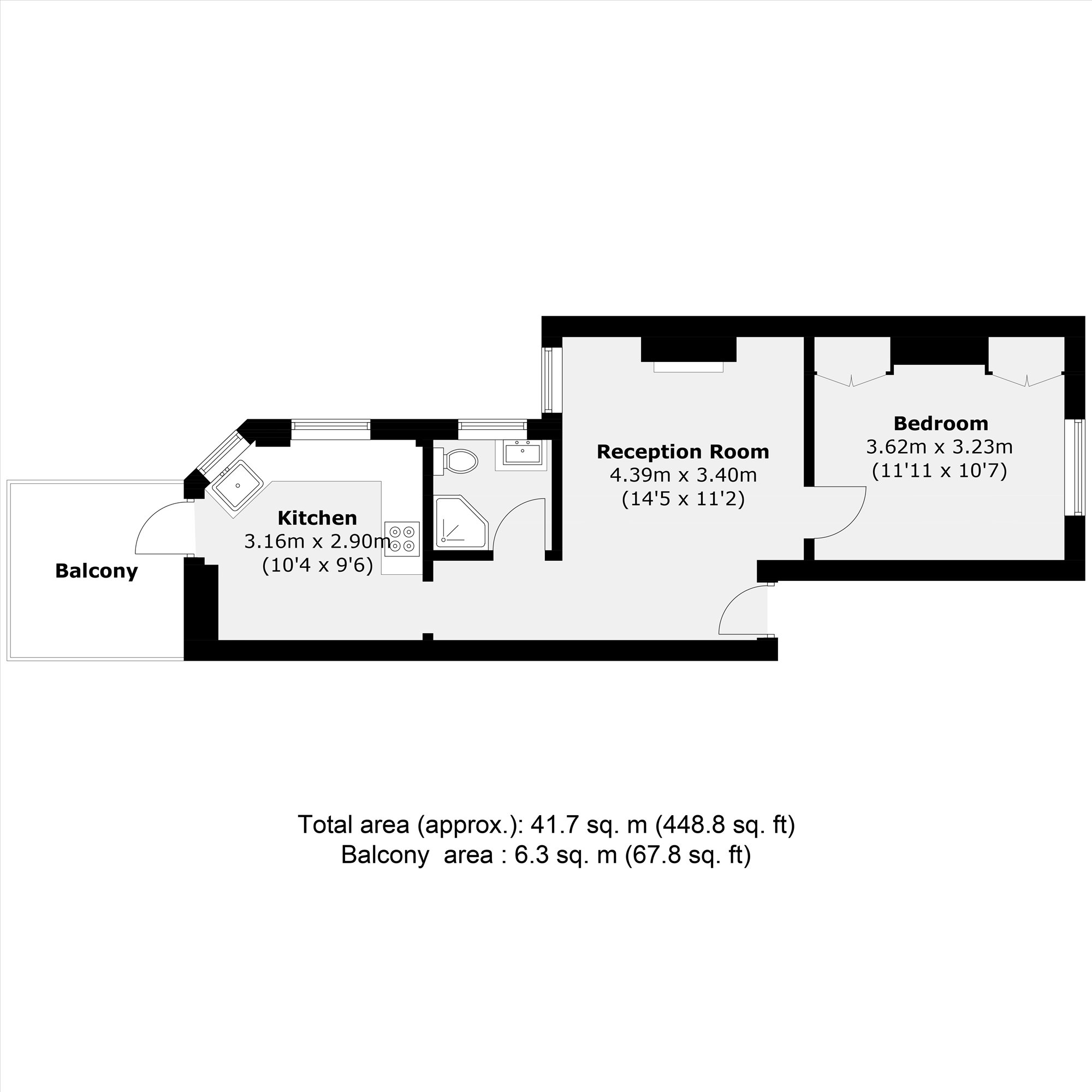 Flat 15, Greenwich Court, Cavell Street, London floorplan