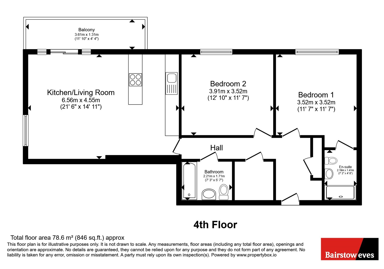 Flat 23, Azura Court, 48, Warton Road, London floorplan