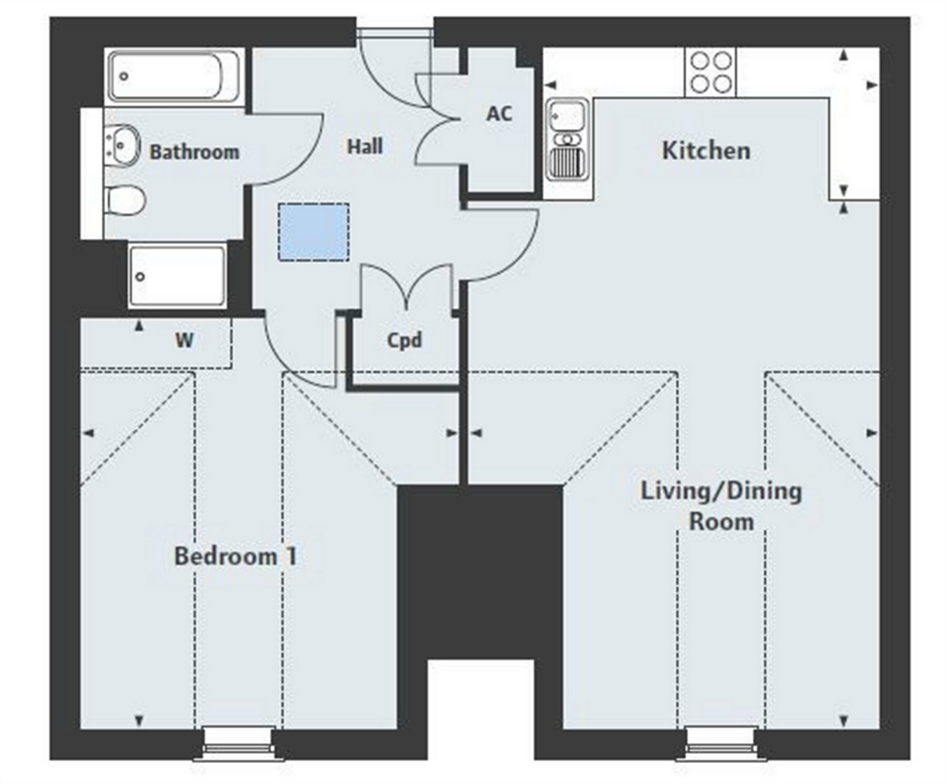 1 Bedrooms Flat for sale in Brunswick House, Wilshere Park, Welwyn, Hertfordshire AL6