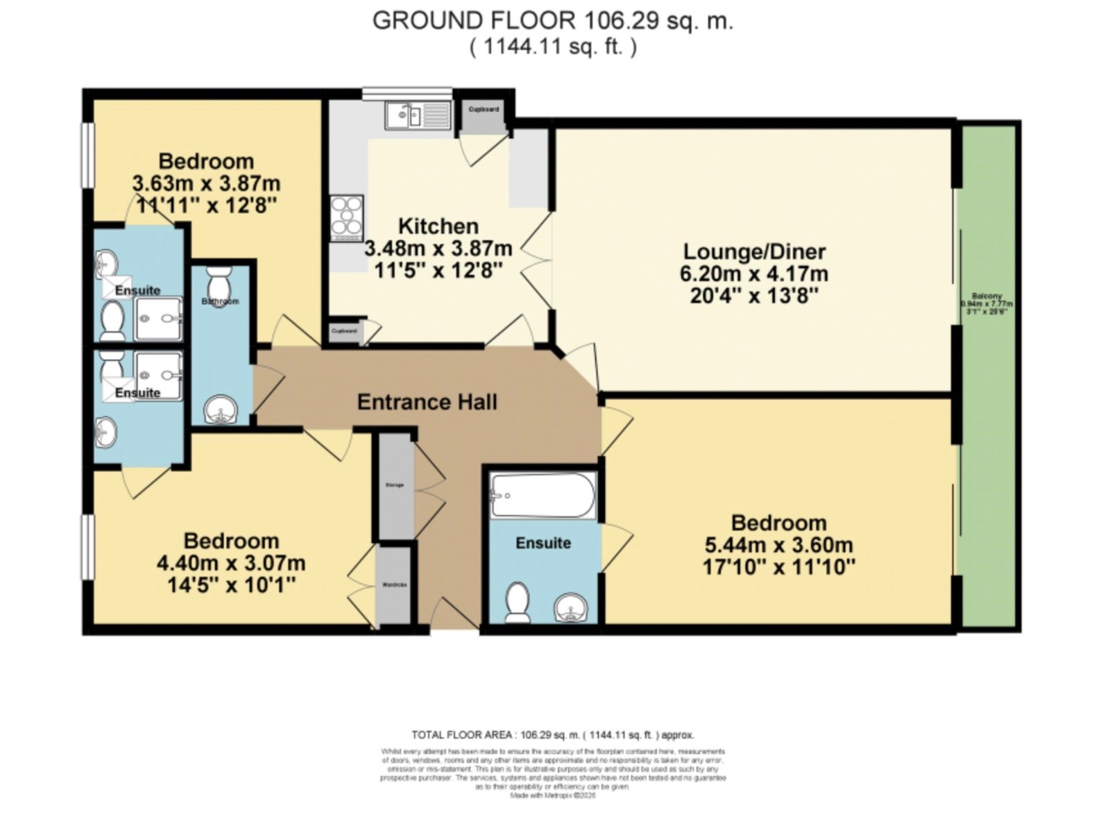 Flat 9, 14, Palm Bay Avenue, Kent floorplan