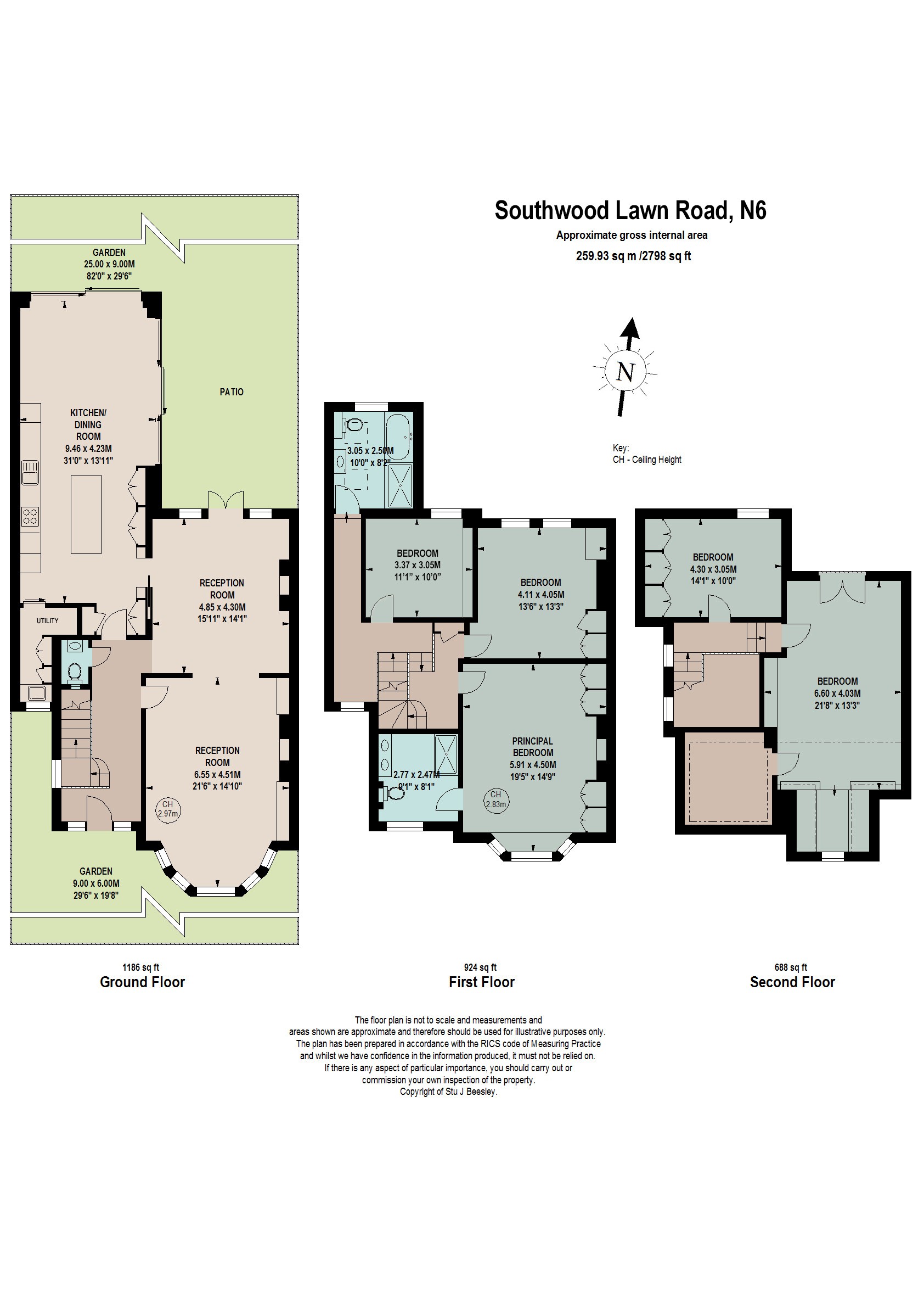 16, Southwood Lawn Road, London floorplan