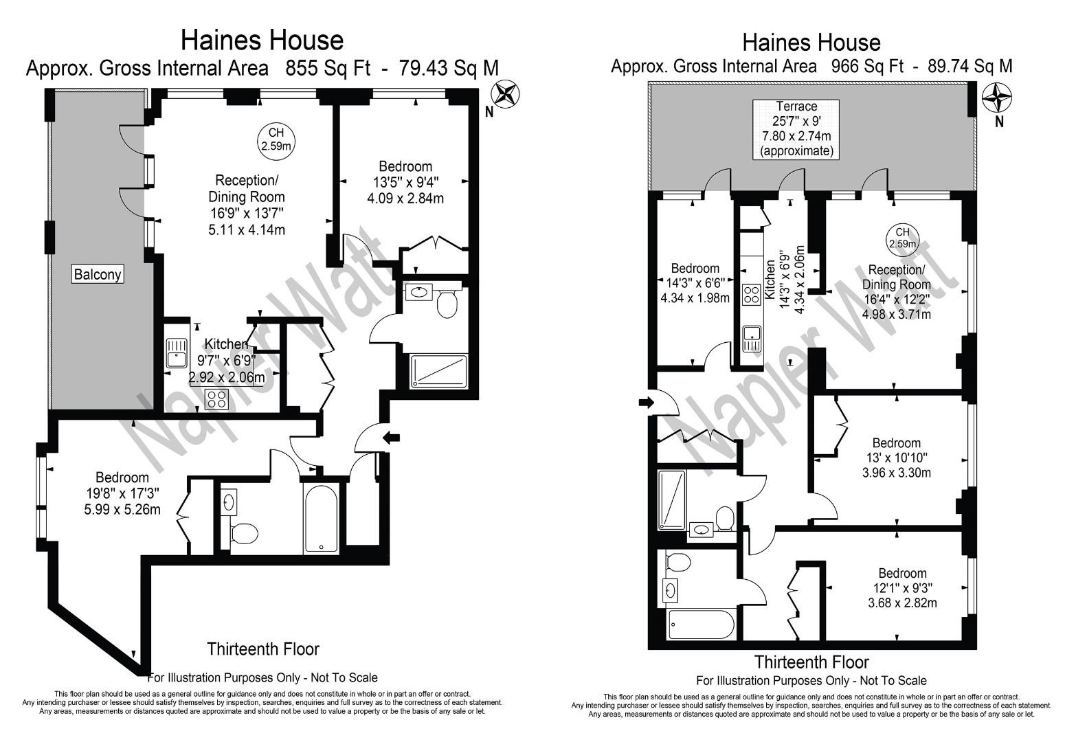 79 and 80, Haines House, Charles Clowes Walk, London floorplan