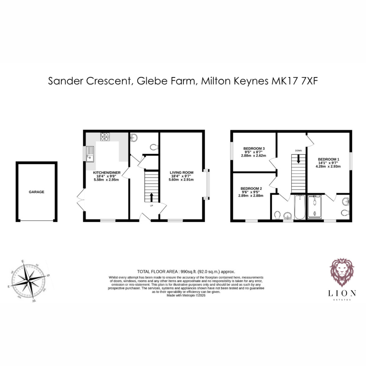 10, Sander Crescent, Milton Keynes floorplan