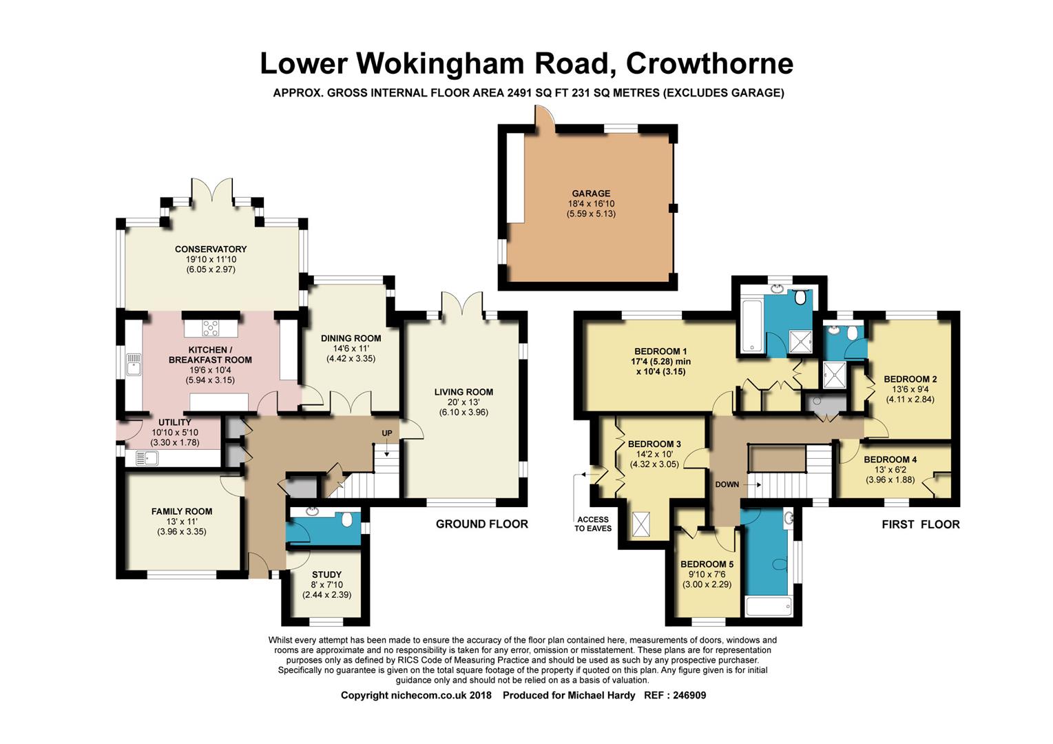 5 Bedrooms Detached house for sale in Lower Wokingham Road, Crowthorne, Berkshire, 6Db. RG45