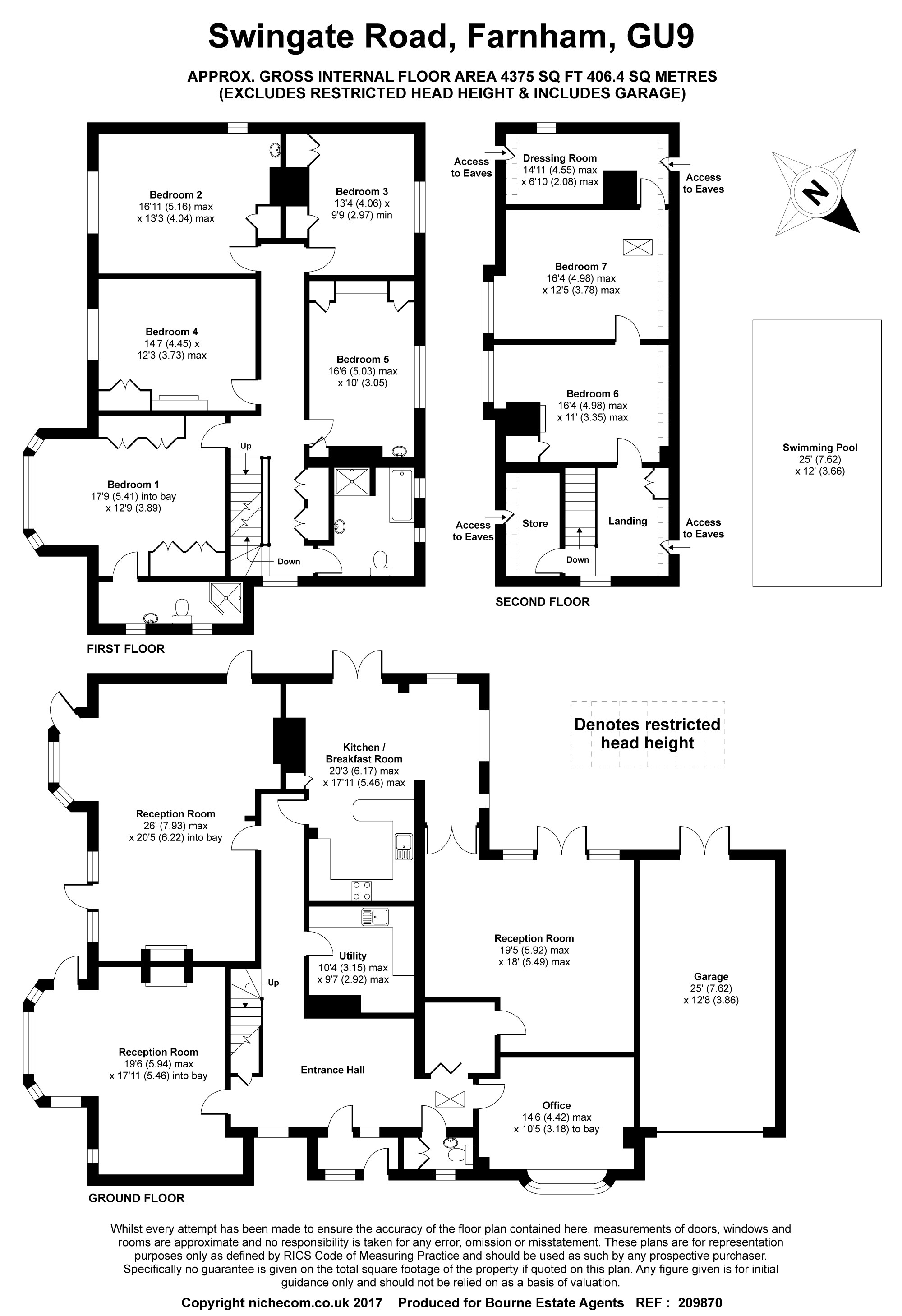 7 farnham road swingate Swingate GU9, Surrey Road, Farnham, detached bedroom 7