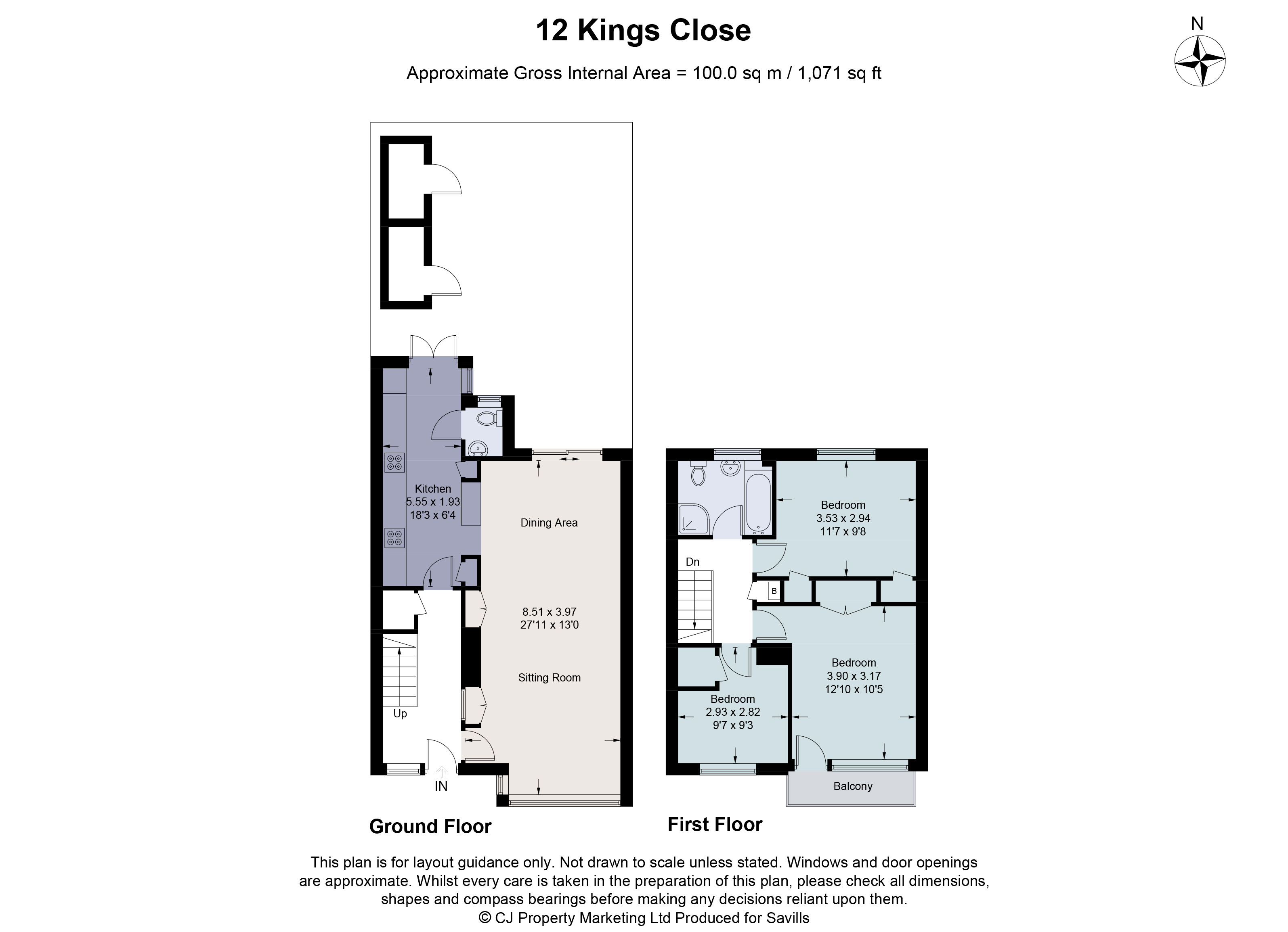 12, Kings Close, Oxfordshire floorplan