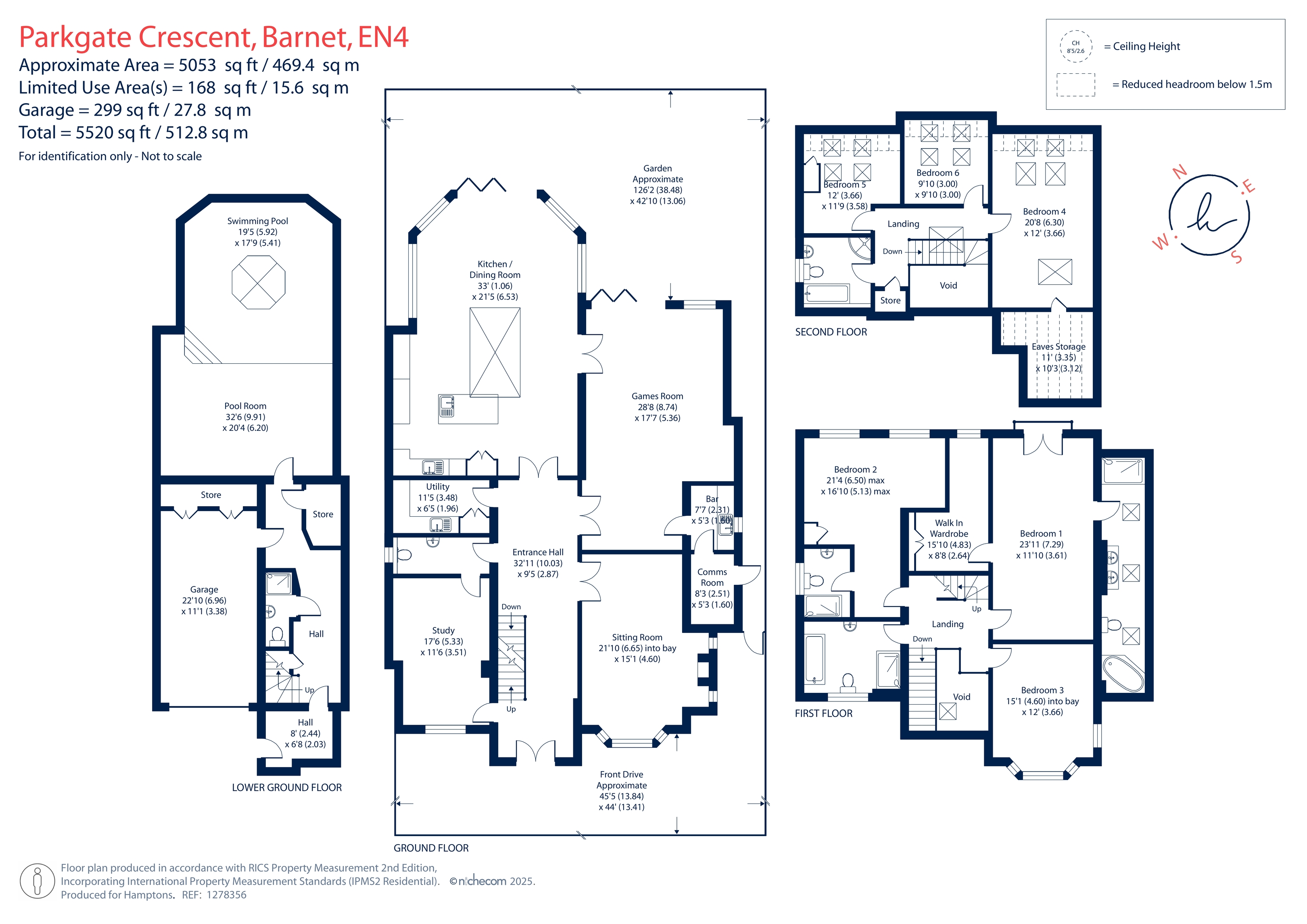 5, Parkgate Crescent, Hadley Wood floorplan