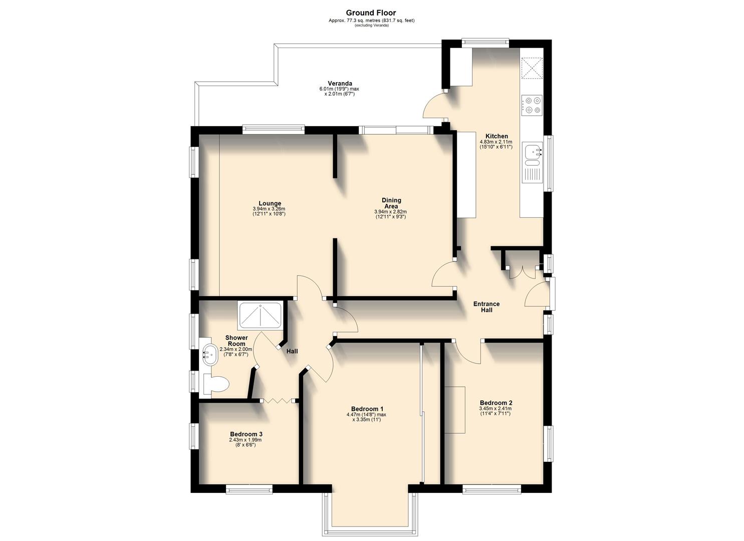 107, Old Woodlands Road, Plymouth floorplan