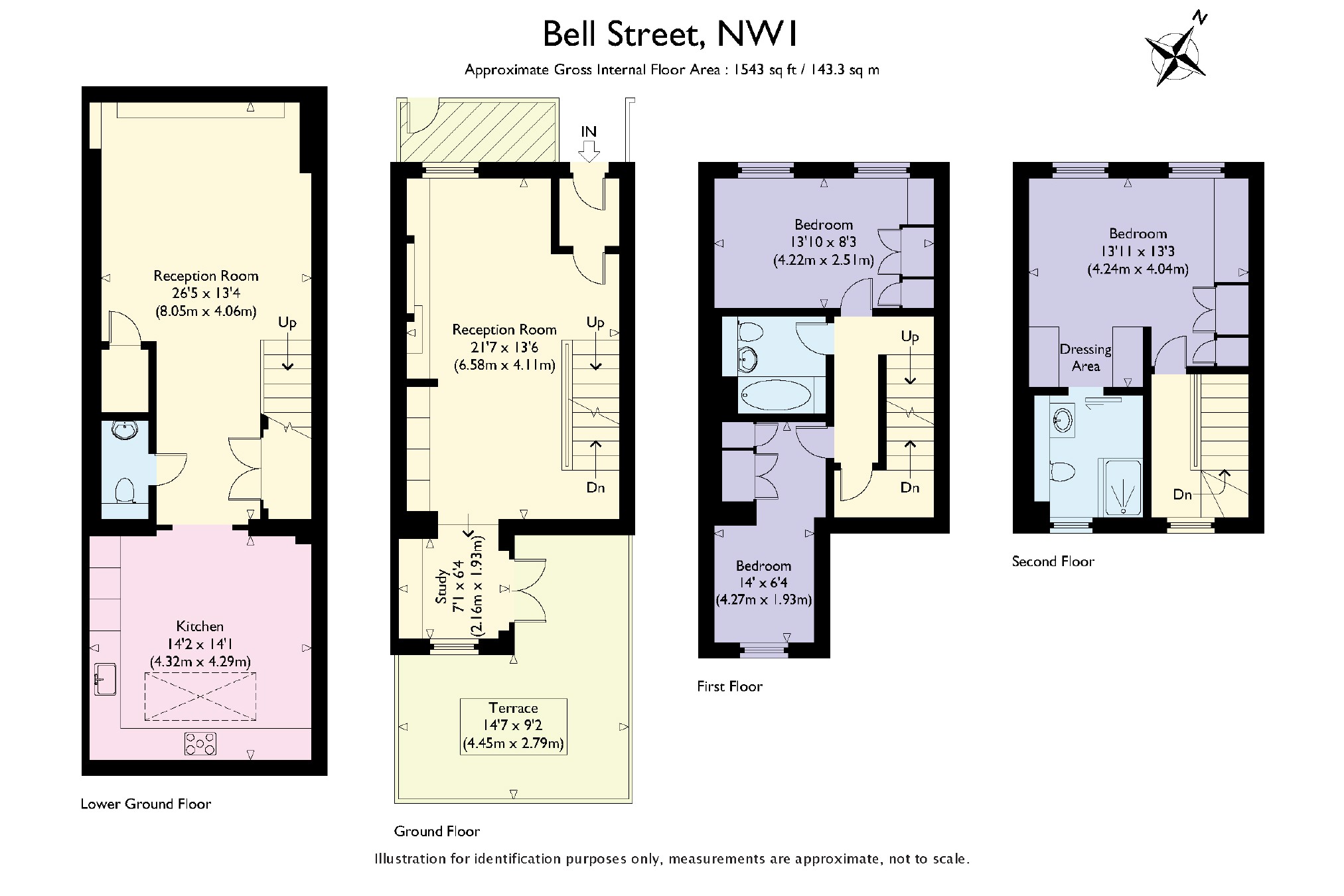 3 Bedrooms Terraced house to rent in Bell Street, London NW1