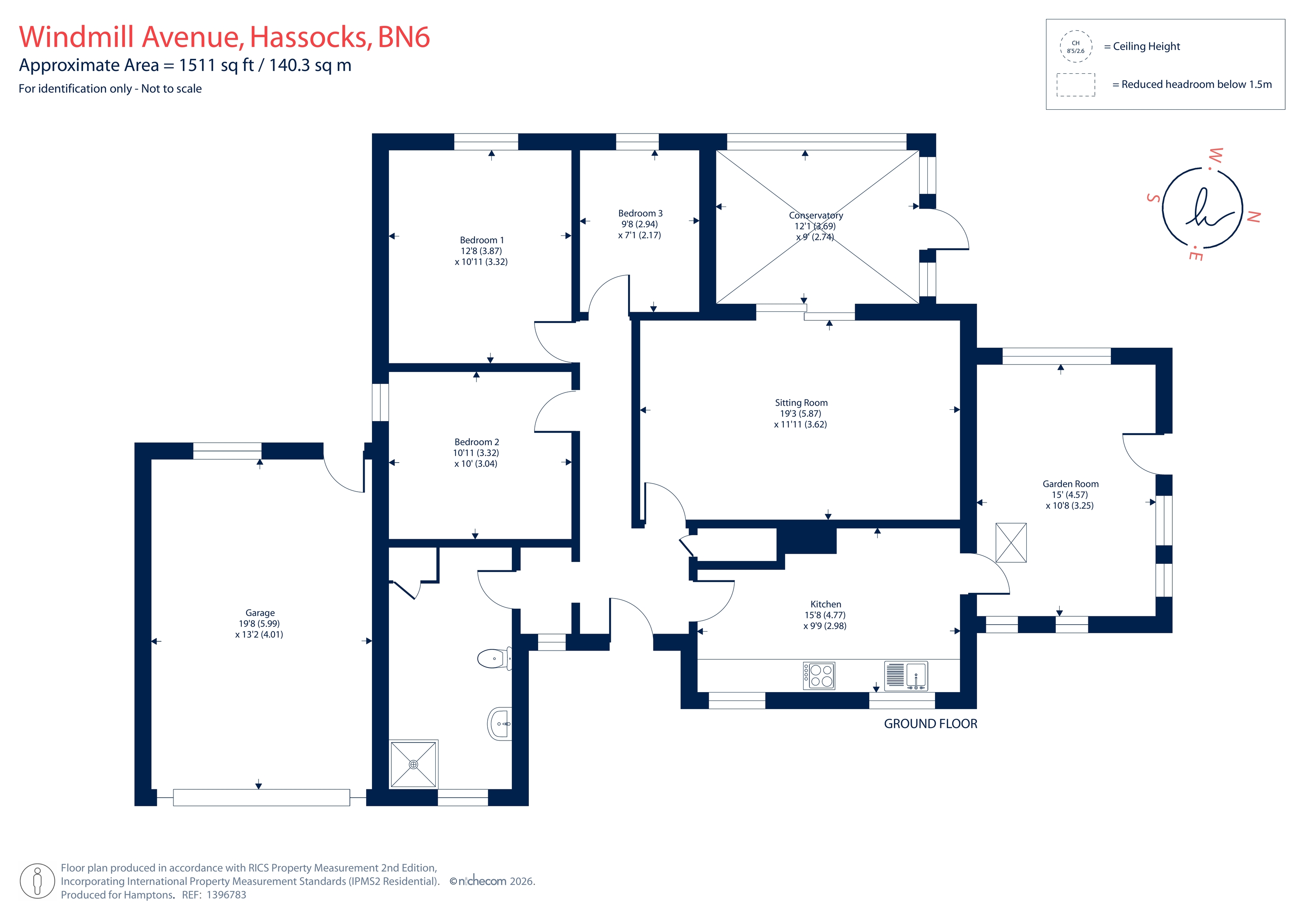 3, Windmill Avenue, Hassocks floorplan