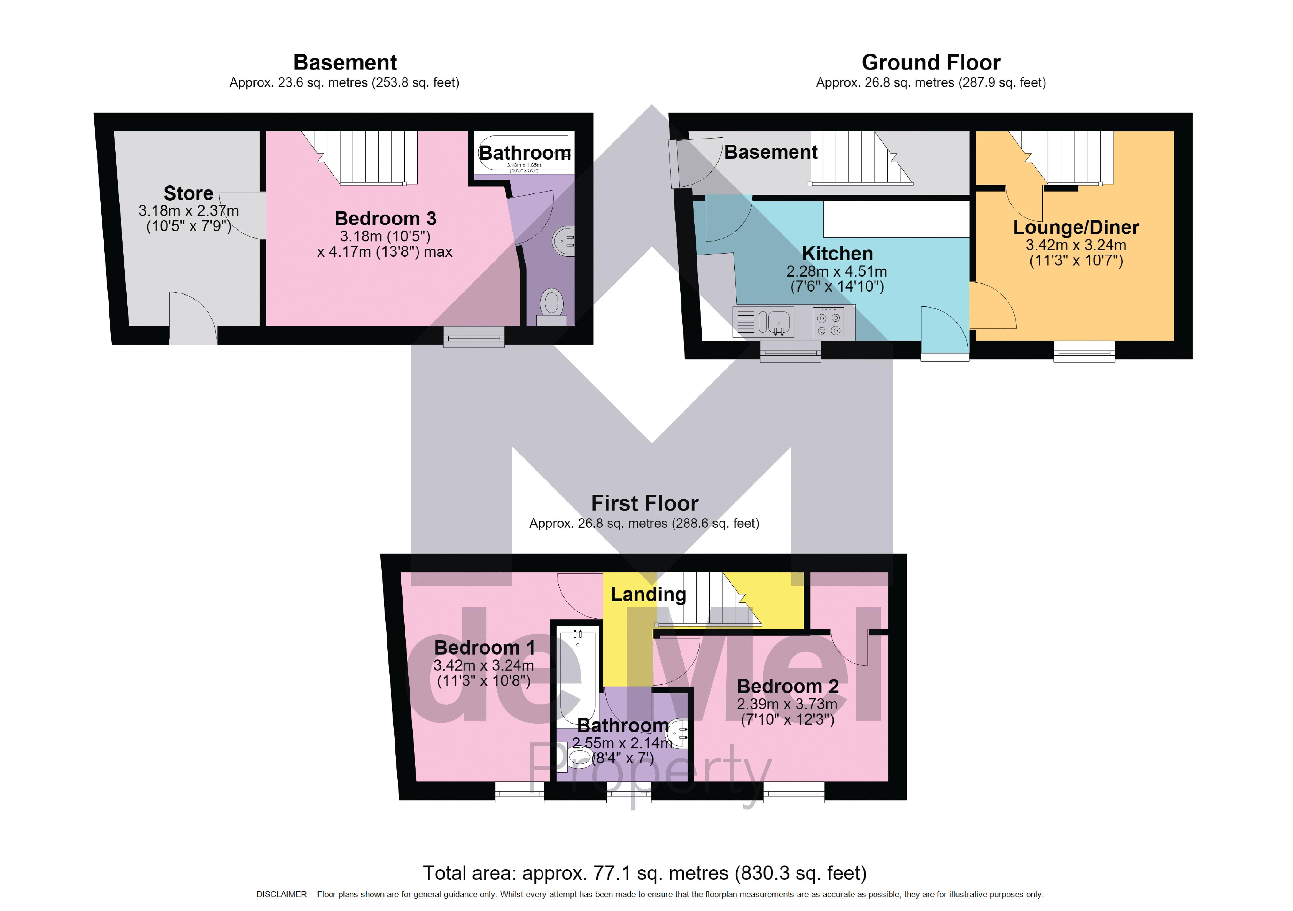 33, Portland Square, Cheltenham floorplan
