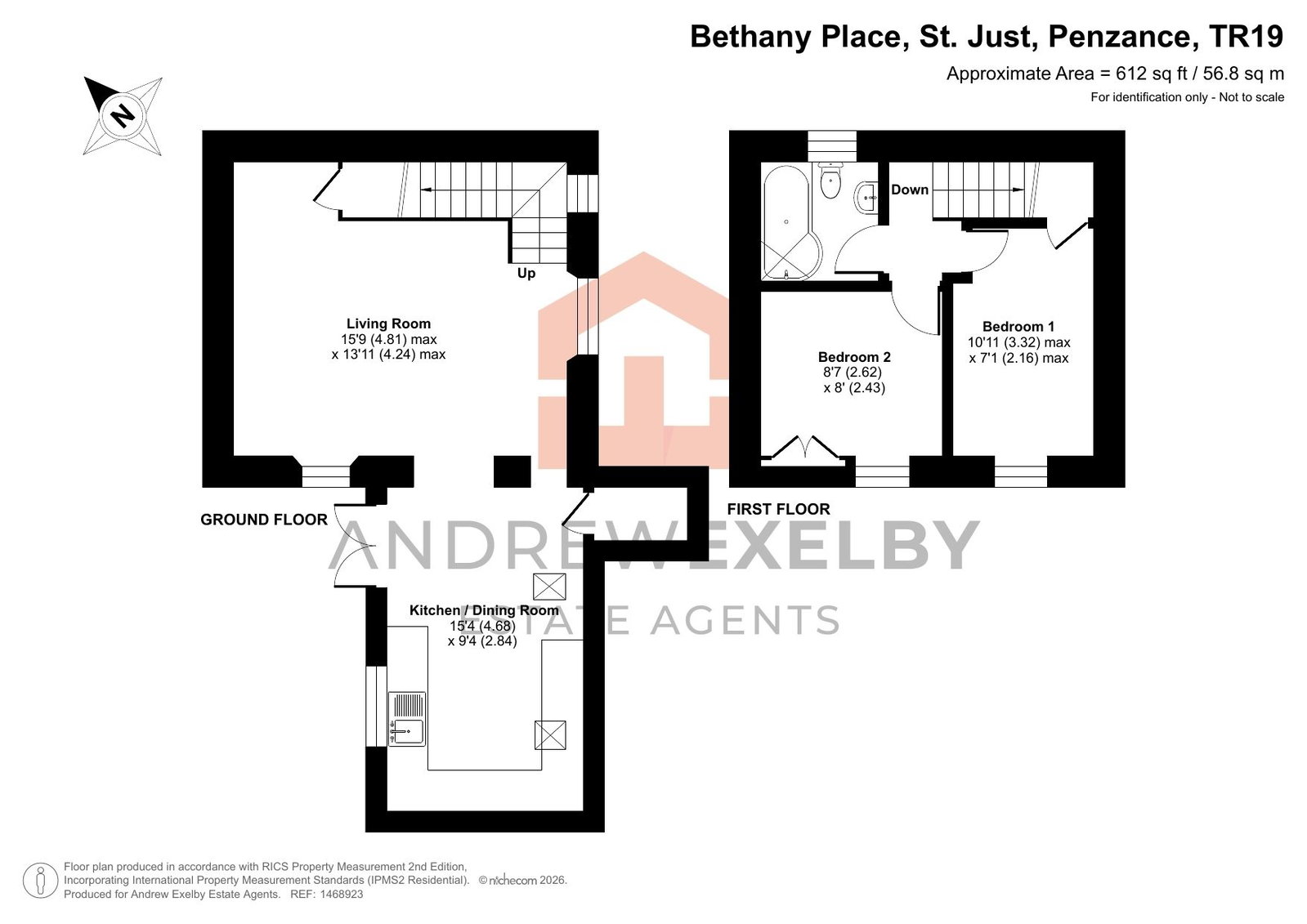 1, Bethany Place, St Just floorplan