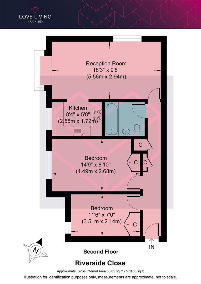 141, Riverside Close, Hackney floorplan