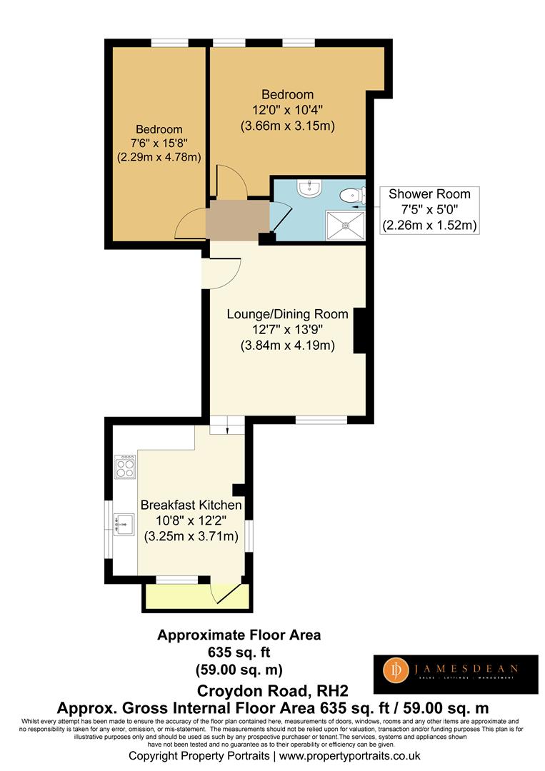 Flat 1, 27, Croydon Road, Reigate floorplan