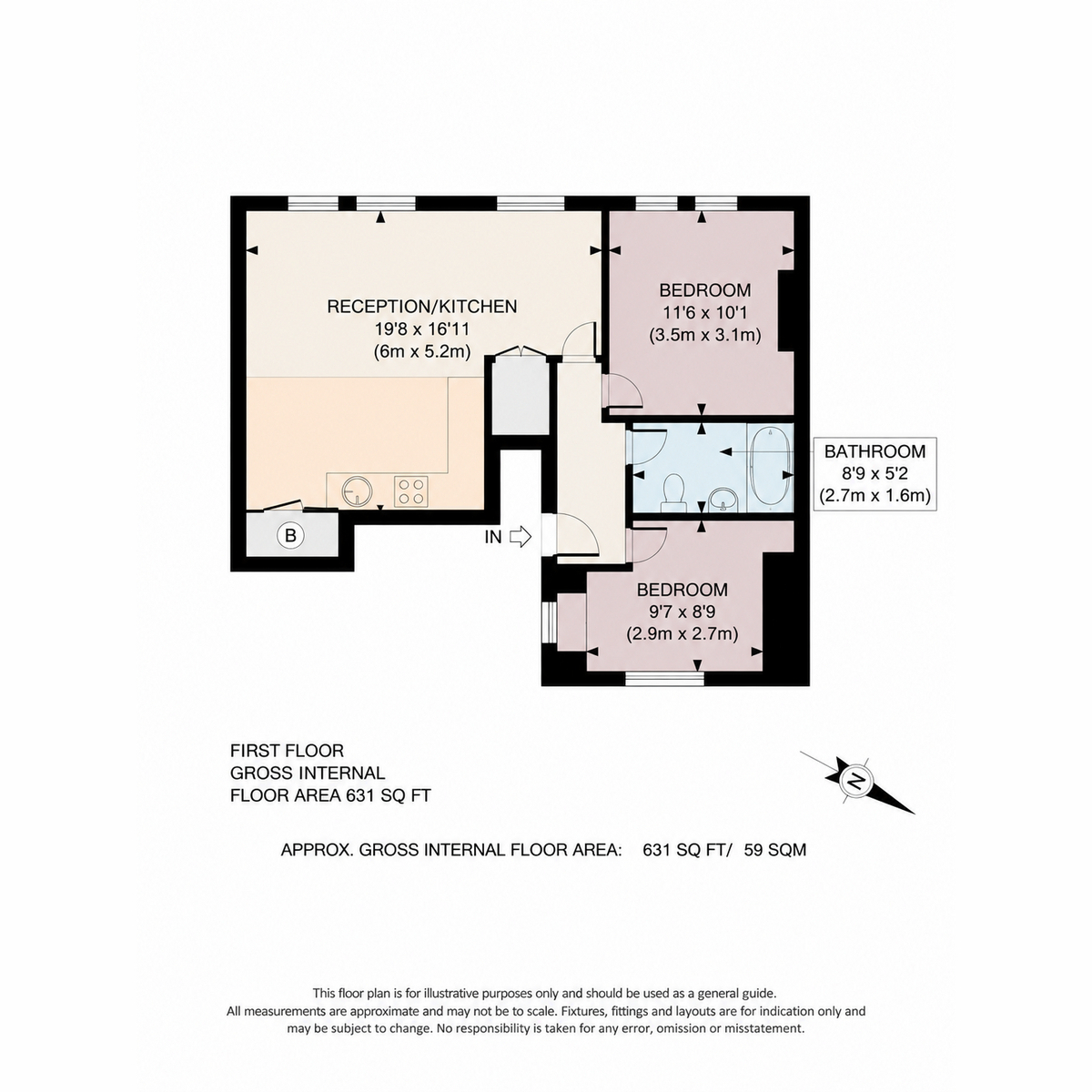 Flat 2, 29, Hetley Road, London floorplan