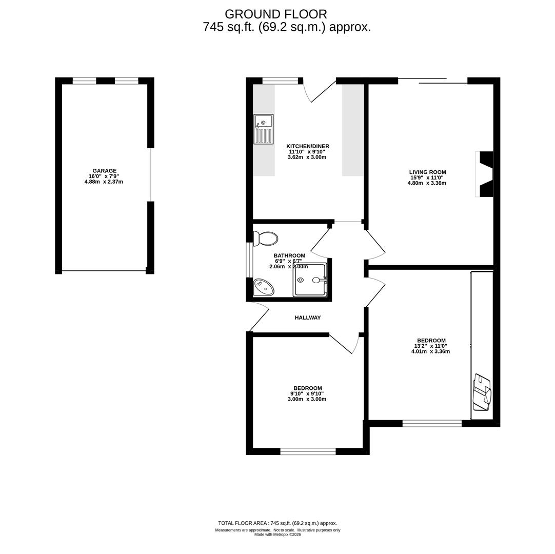 18, Crossby Close, Brentwood floorplan