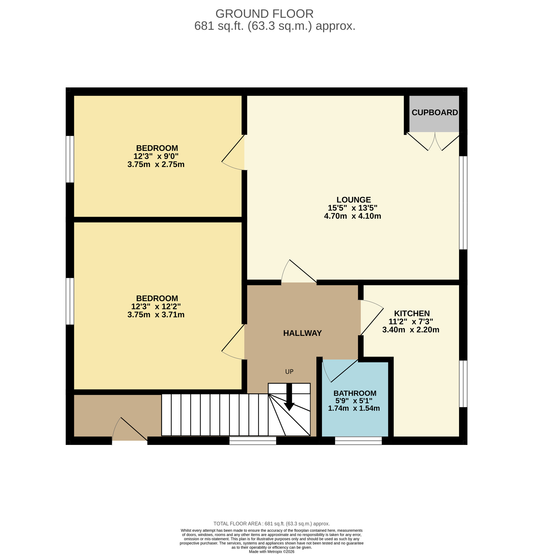 125 Lochfield Road, Paisley floorplan
