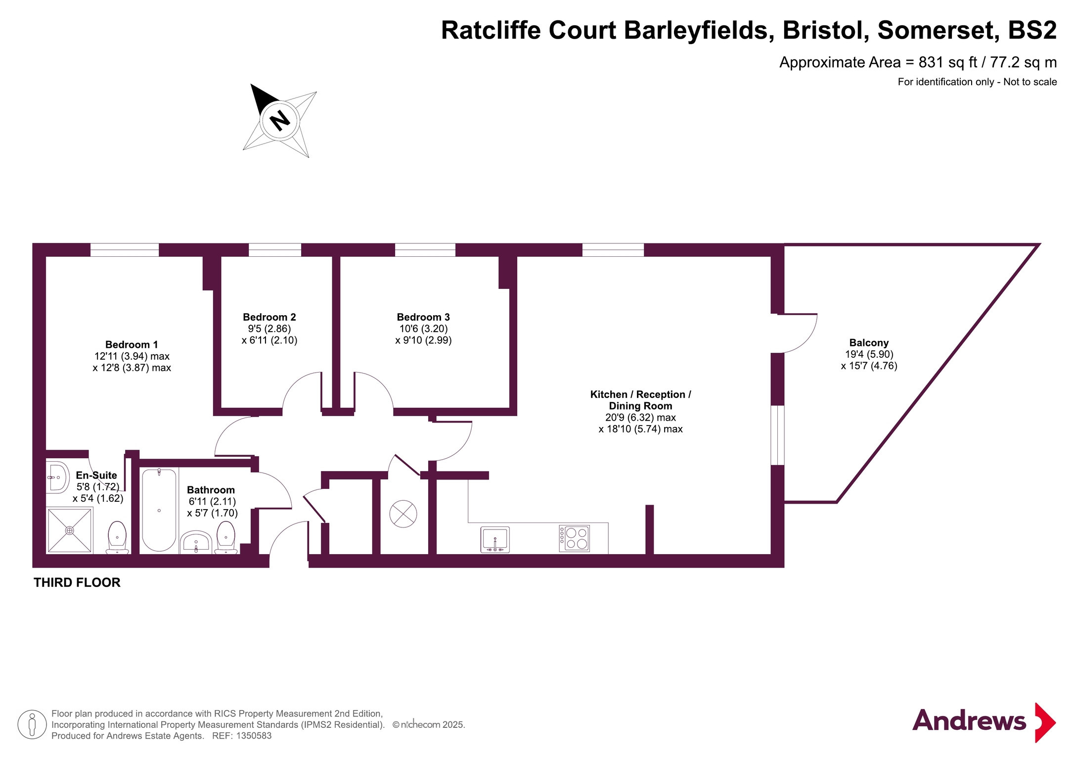 105 Ratcliffe Court,, Barleyfields, Bristol floorplan